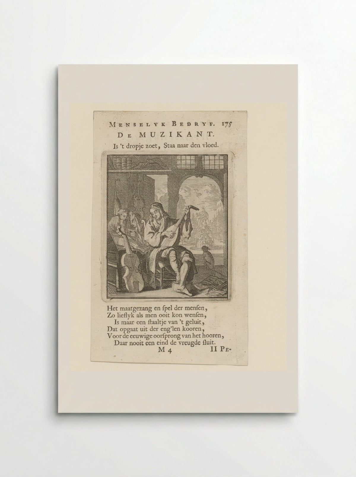De Muzikant - Jan Luyken - Poster