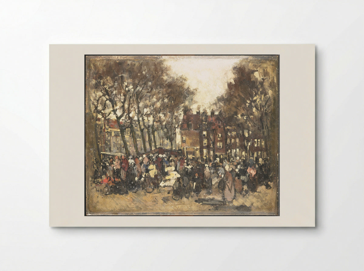De Noordermarkt te Amsterdam - Joannes Barnardus Antonius Maria Westerwoudt - Poster