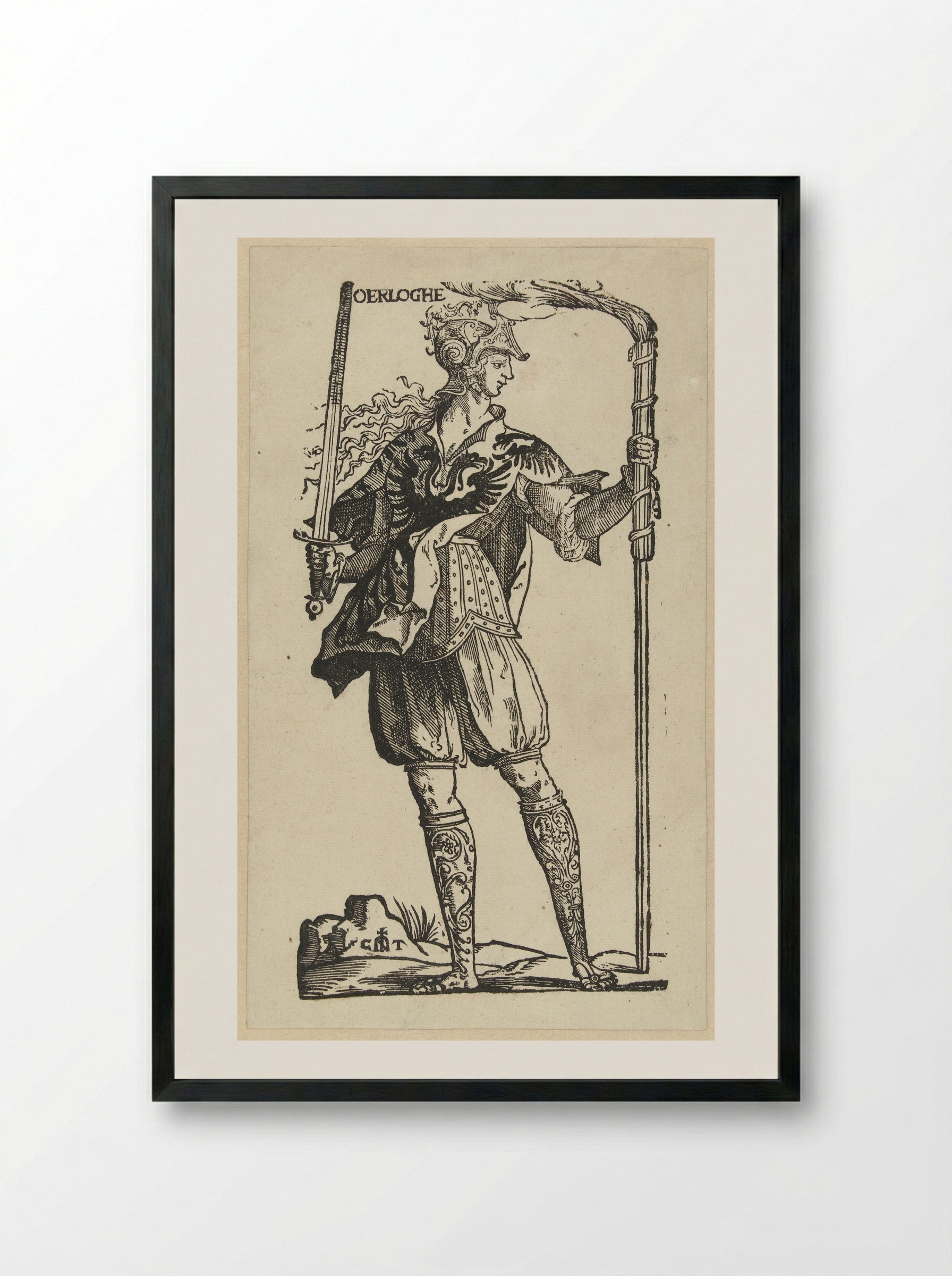 De Oorlog (War) - Jan Ewoutsz. - Framed Print Black