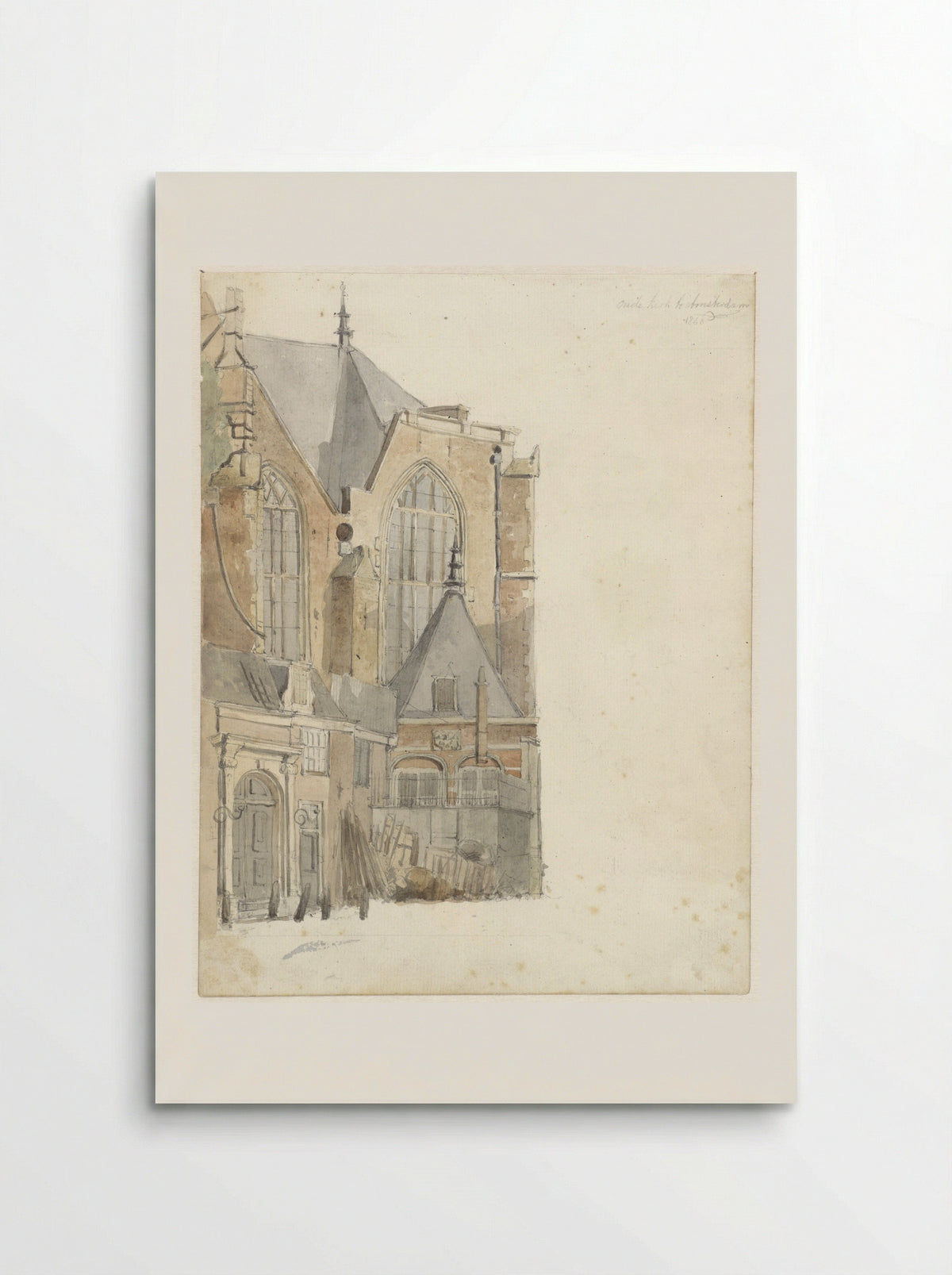 De Oude Kerk te Amsterdam - Johan Adolph Rust - Poster