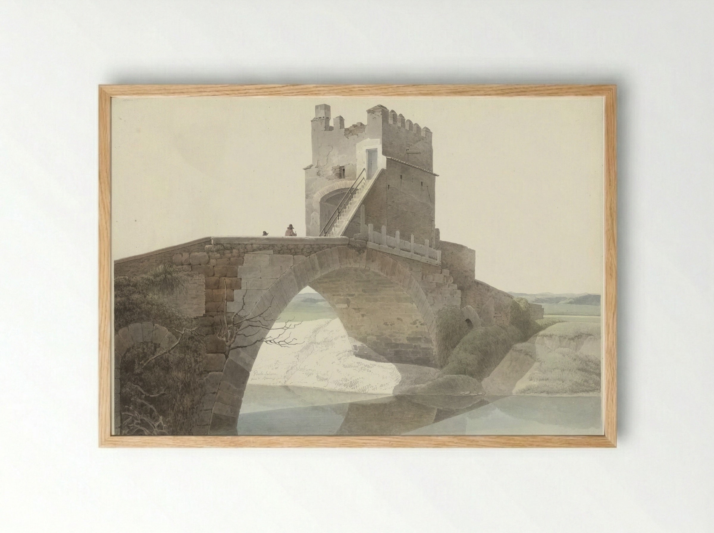 De Ponte Salario, bij Rome - Josephus Augustus Knip - Framed Print Wood