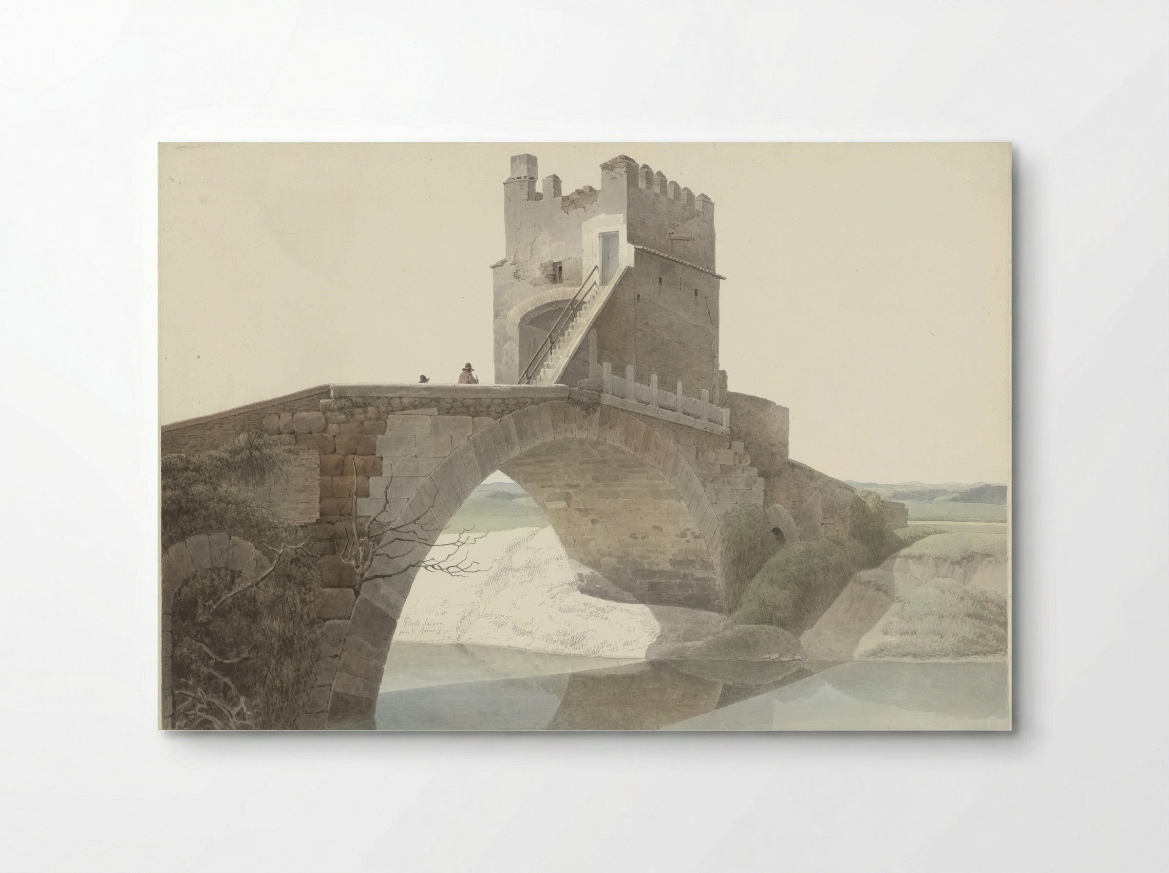 De Ponte Salario, bij Rome - Josephus Augustus Knip - Poster