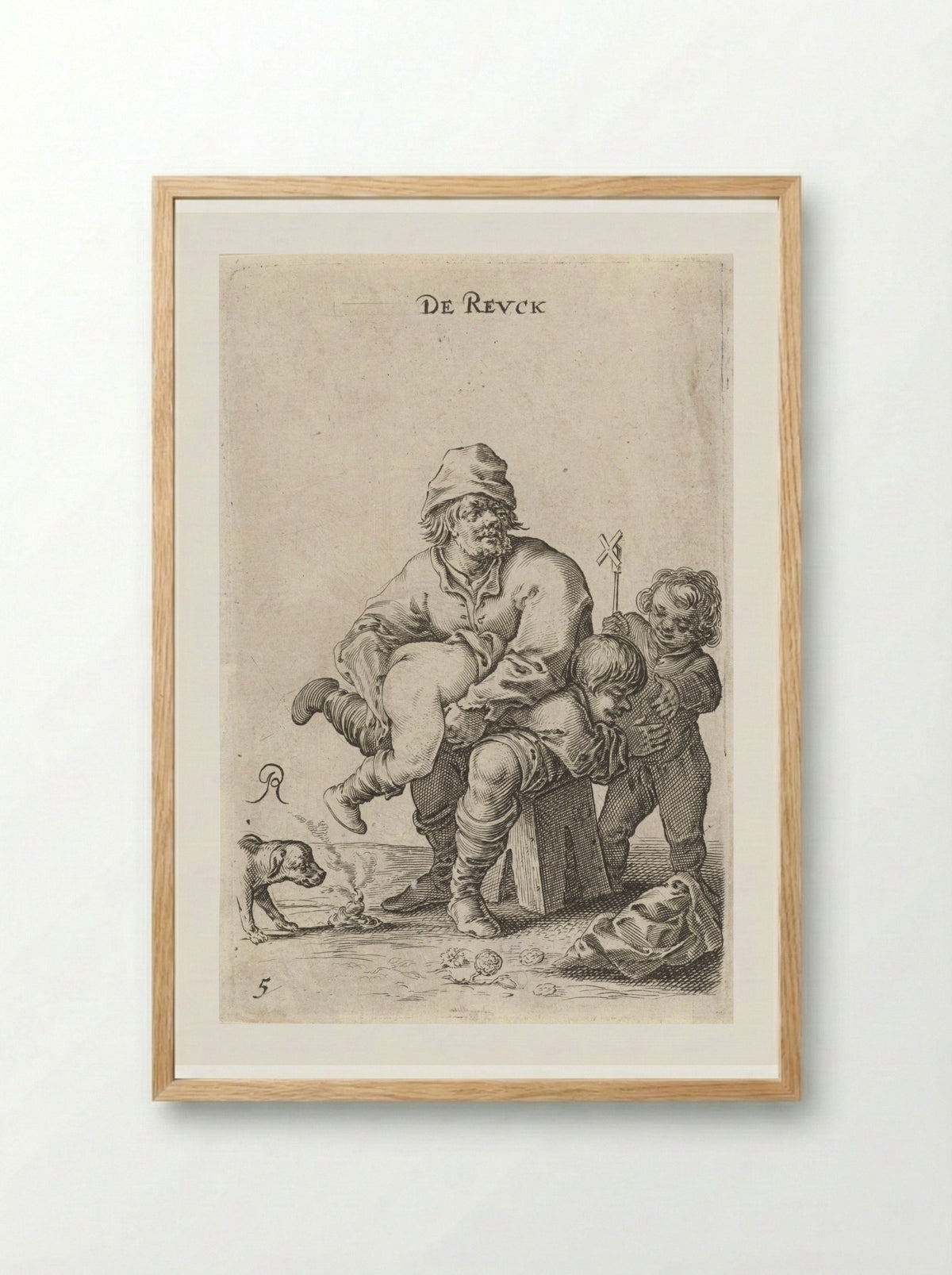 De Reuk (The Sense of Smell) - Salomon Savery - Framed Print Wood