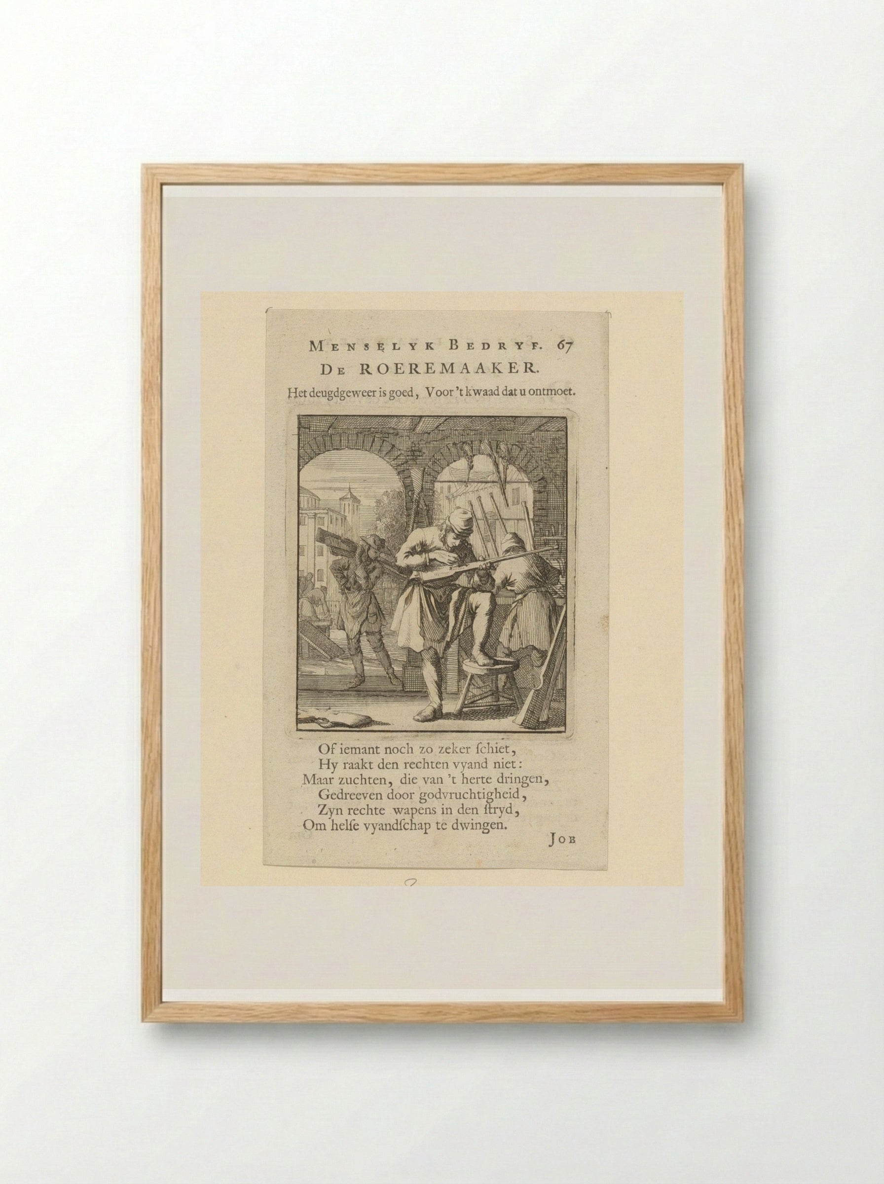 De Roeremaaker (The Gunsmith) - Cornelis van der Sys - Framed Print Wood