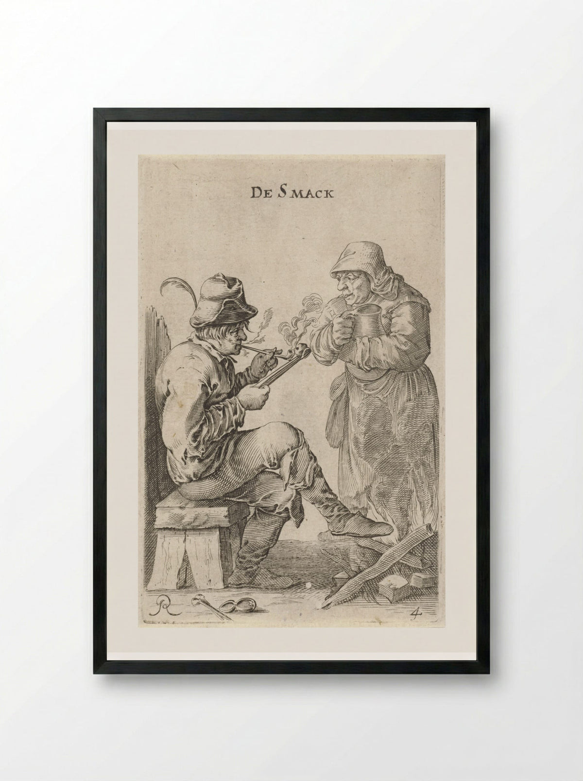 De Smaak (Taste) - Salomon Savery - Framed Print Black