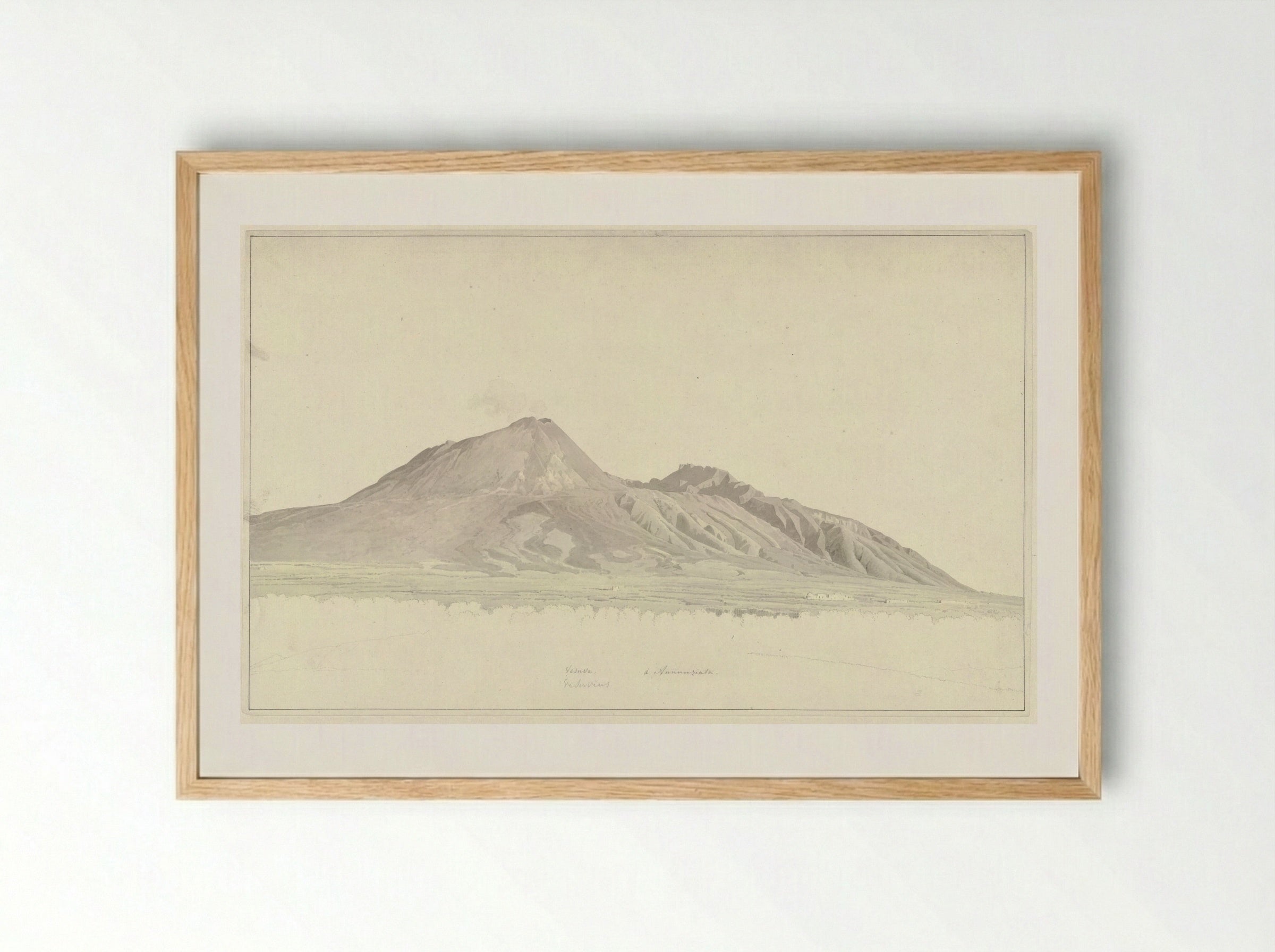De Vesuvius - Josephus Augustus Knip - Framed Print Wood