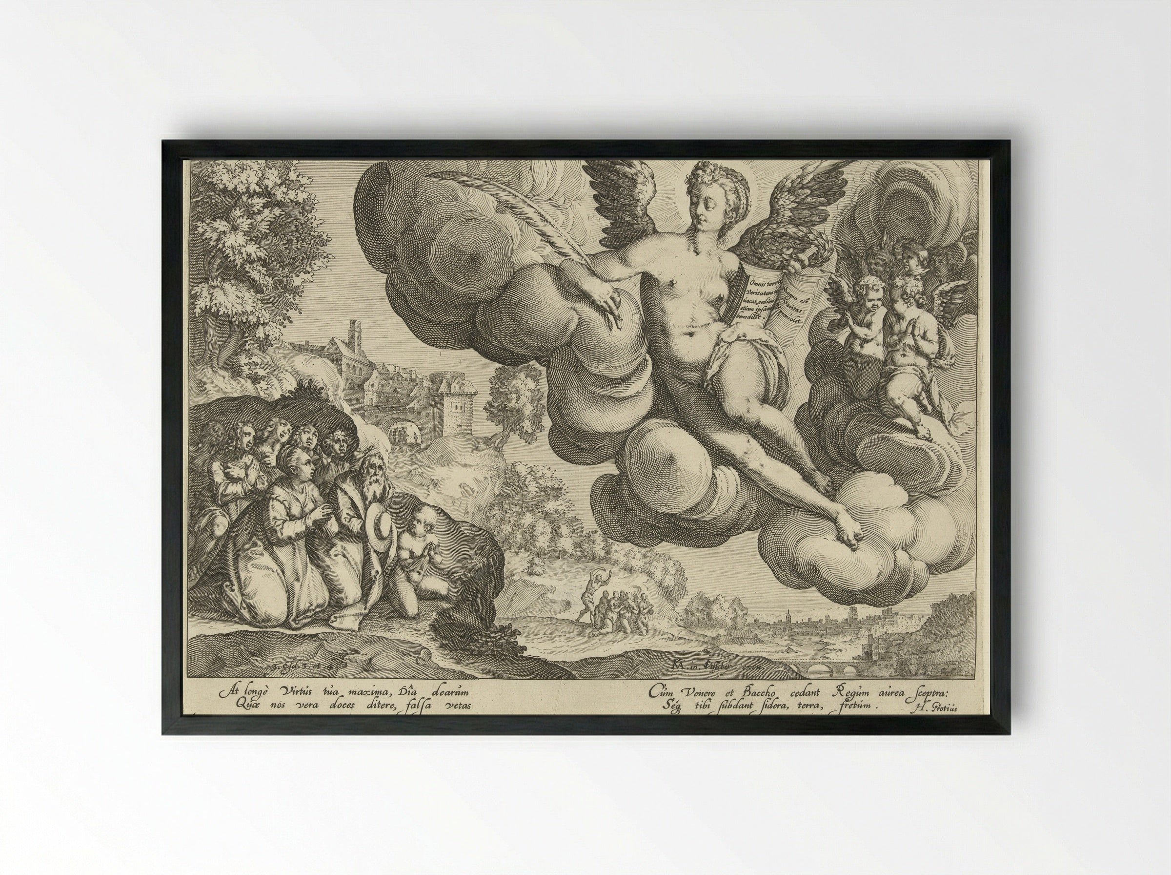 De Waarheid als heerser van de wereld - Zacharias Dolendo - Framed Print Black