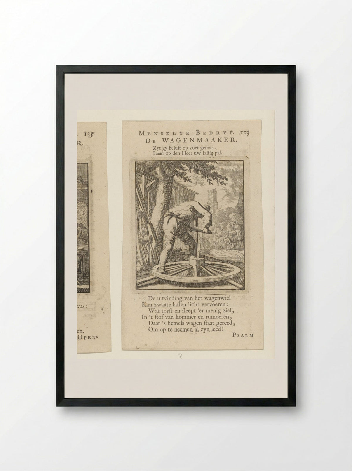 De Wagenmaker - Cornelis van der Sys - Framed Print Black