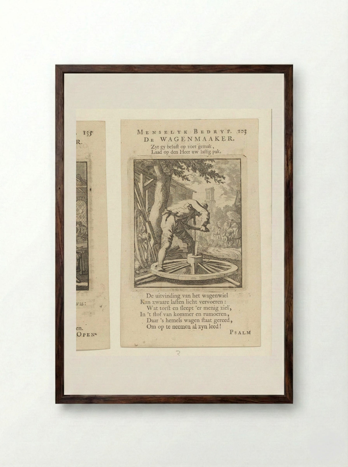 De Wagenmaker - Cornelis van der Sys - Framed Print Dark Wood