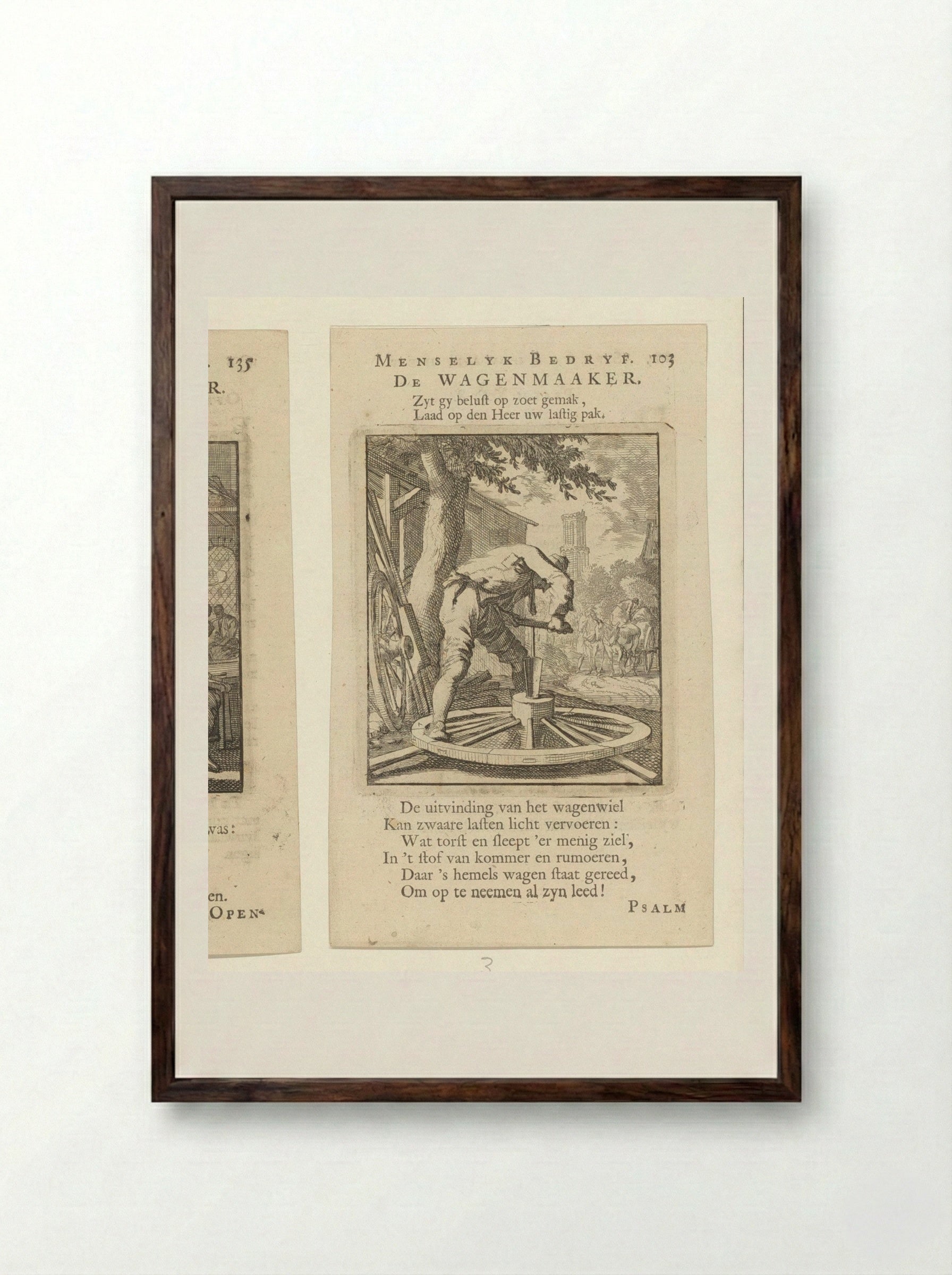 De Wagenmaker - Cornelis van der Sys - Framed Print Dark Wood