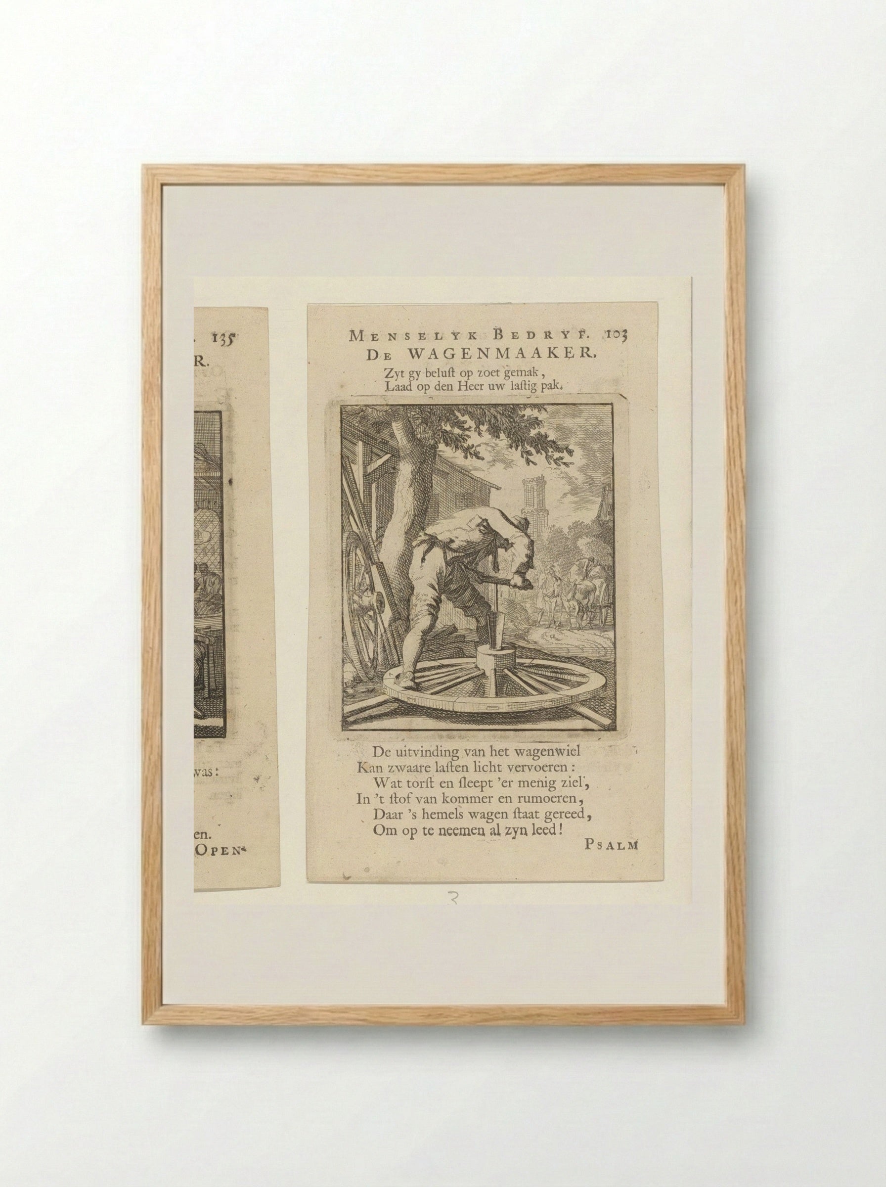 De Wagenmaker - Cornelis van der Sys - Framed Print Wood