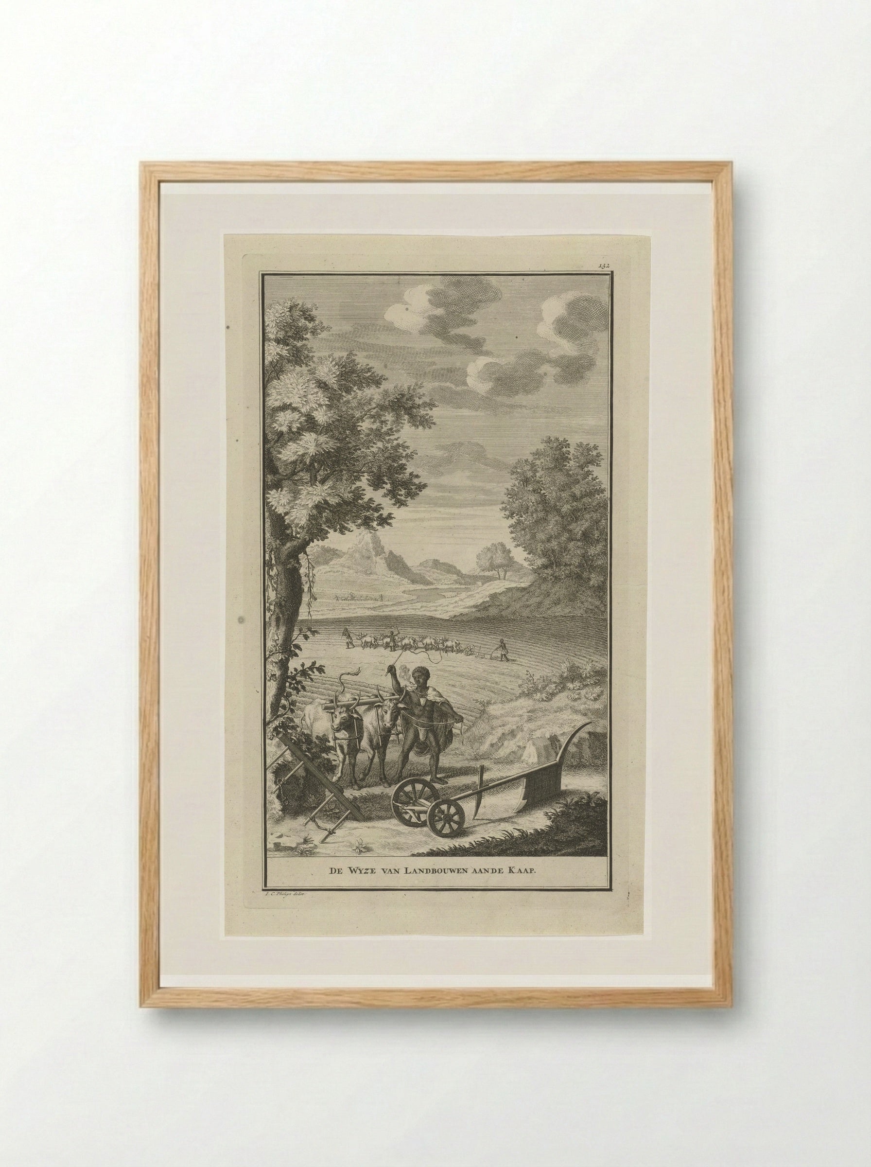 De Wyze van Landbouwen aande Kaap - Jan Caspar Philips - Framed Print Wood