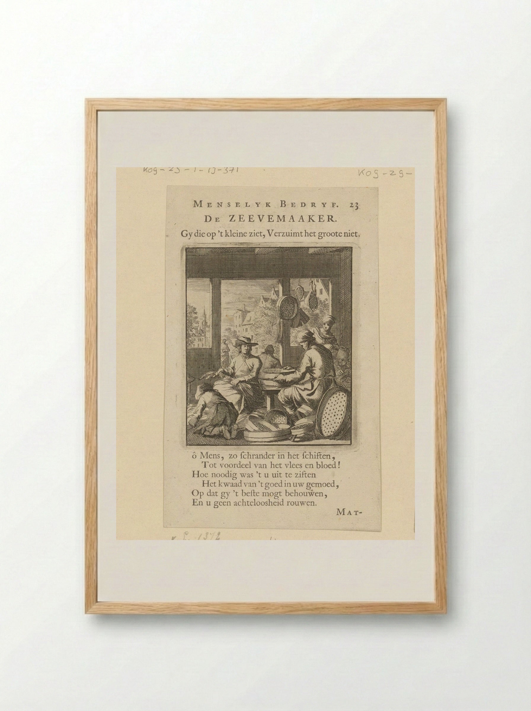 De Zeevemaaker - Cornelis van der Sys - Framed Print Wood