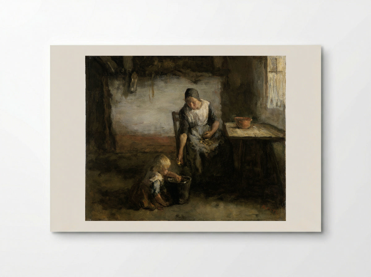 De aardappelschilster - Jacob Simon Hendrik Kever - Poster