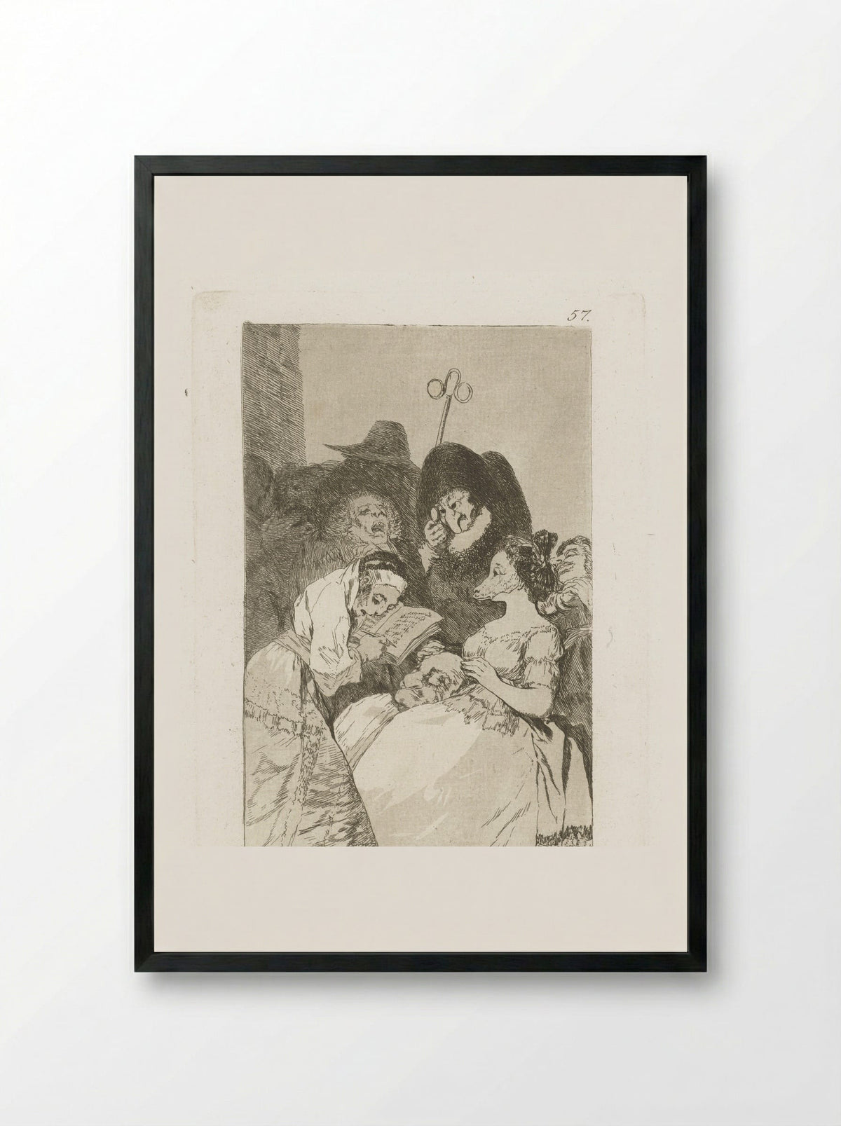 De afstamming - Francisco de Goya - Framed Print Black