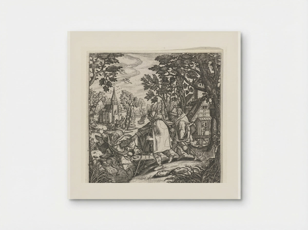 De blinde leidt de blinde - Johann Theodor de Bry - Poster