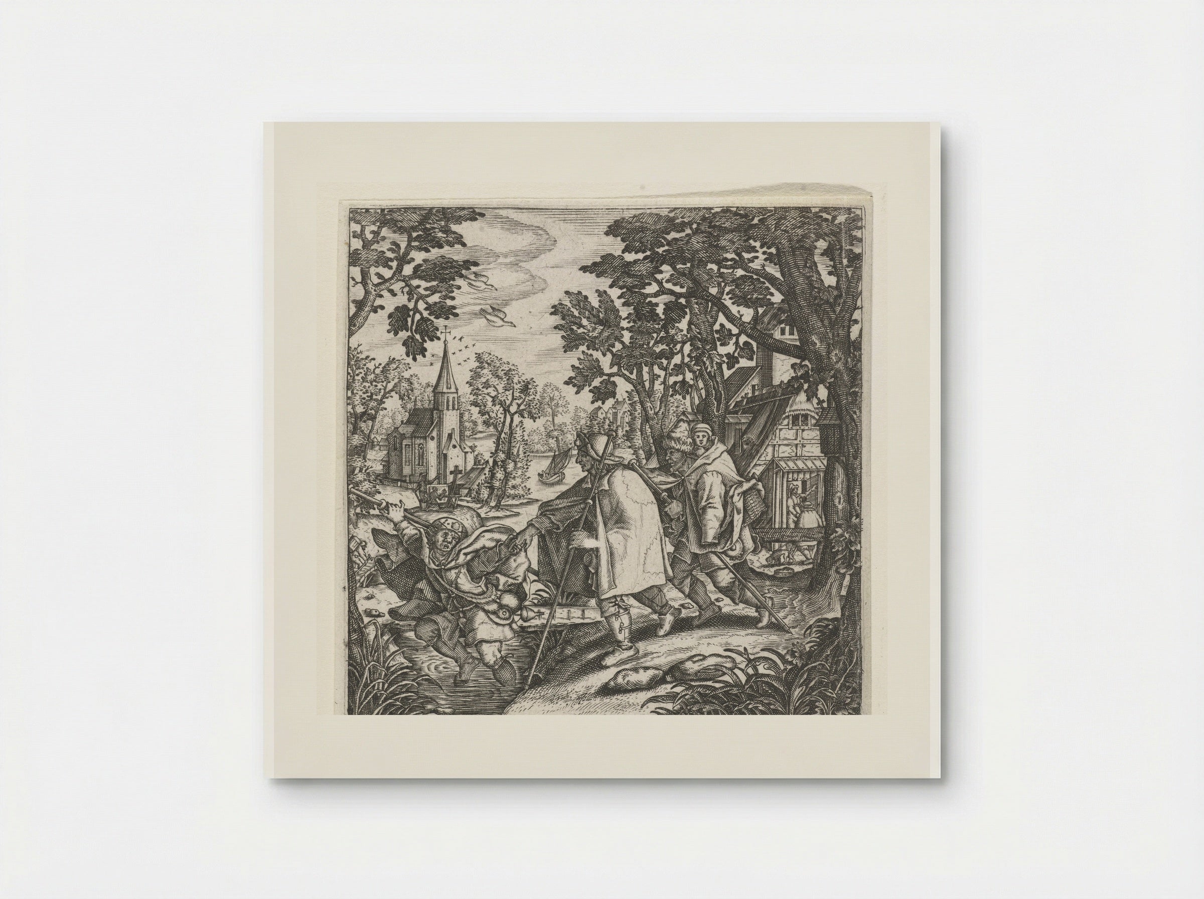 De blinde leidt de blinde - Johann Theodor de Bry - Poster