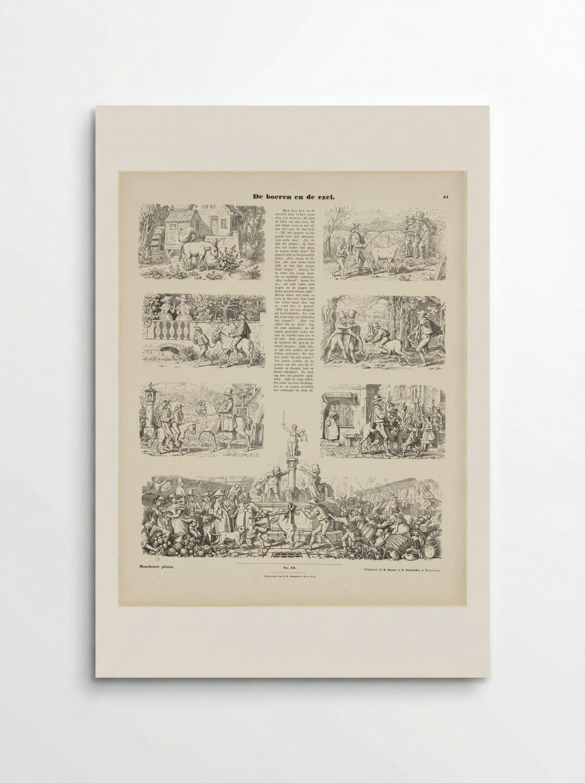 De boeren en de ezel - Moritz von Schwind - Poster