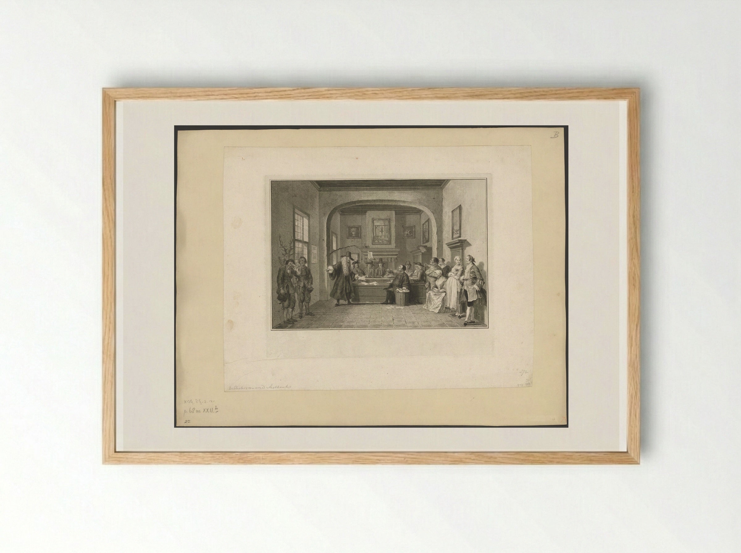 De boerenrechtbank te Puiterveen - Pieter Tanjé - Framed Print Wood