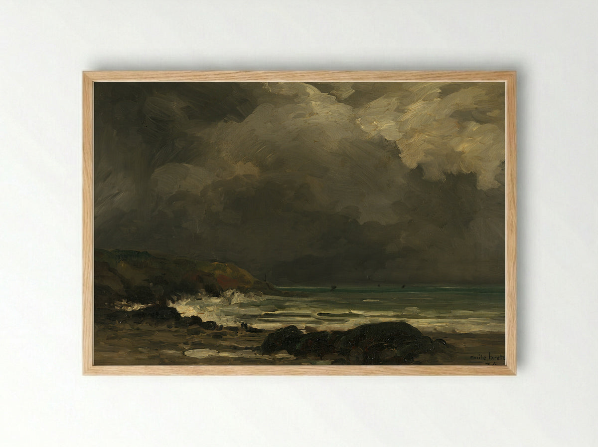 De branding - Émile Adélard Breton - Framed Print Wood