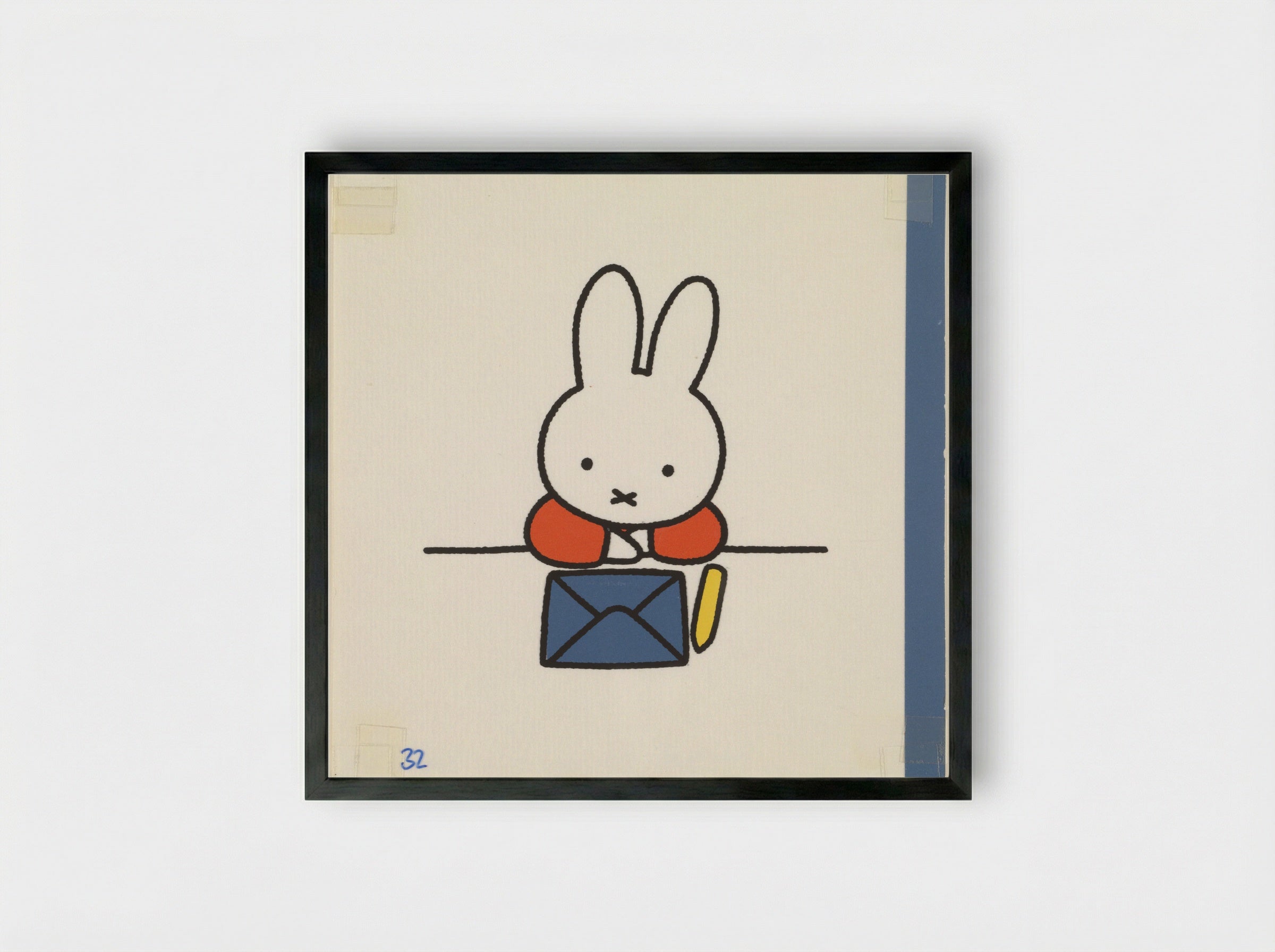 De brief is af - Dick Bruna - Framed Print Black
