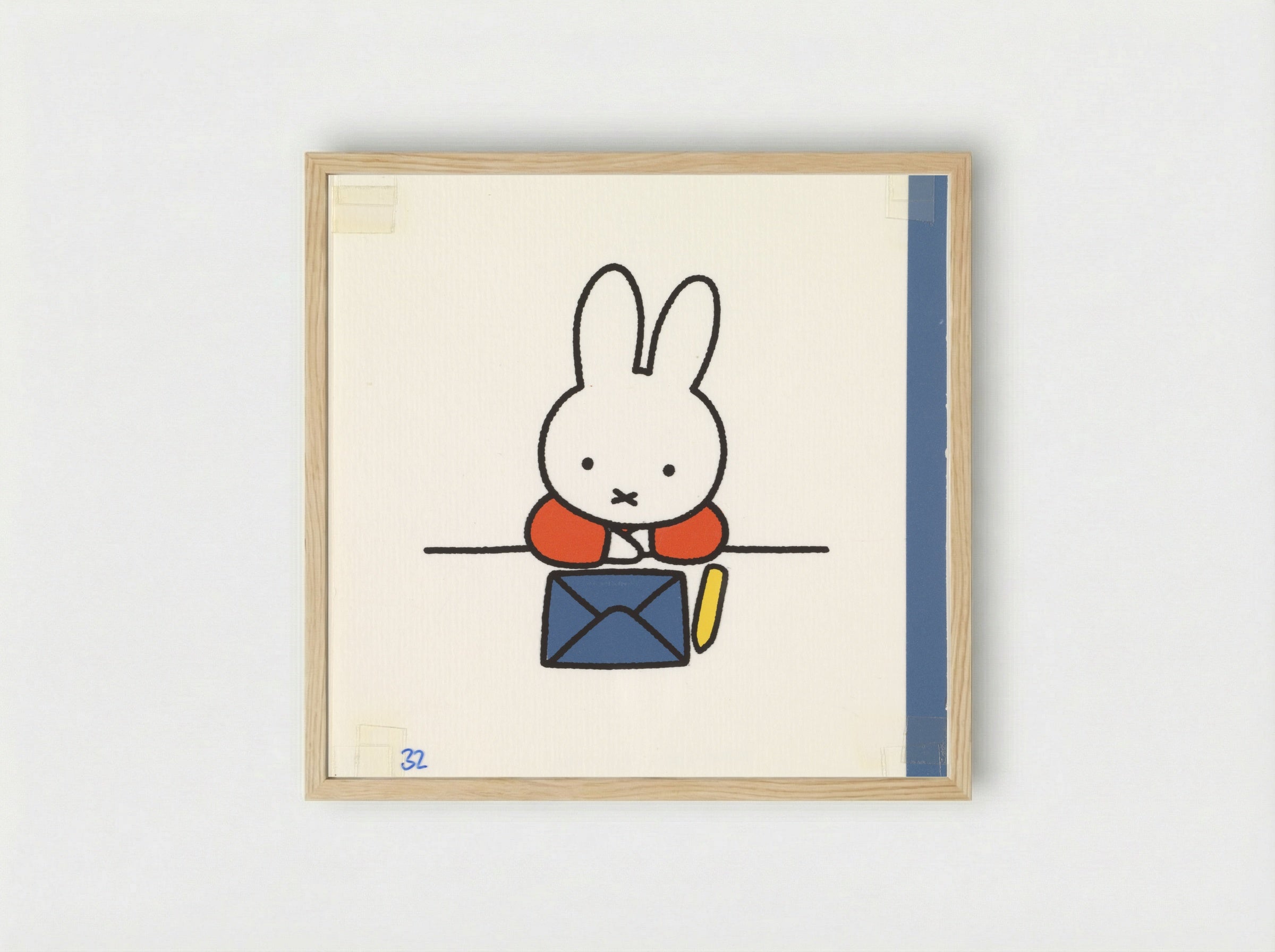 De brief is af - Dick Bruna - Framed Print Wood