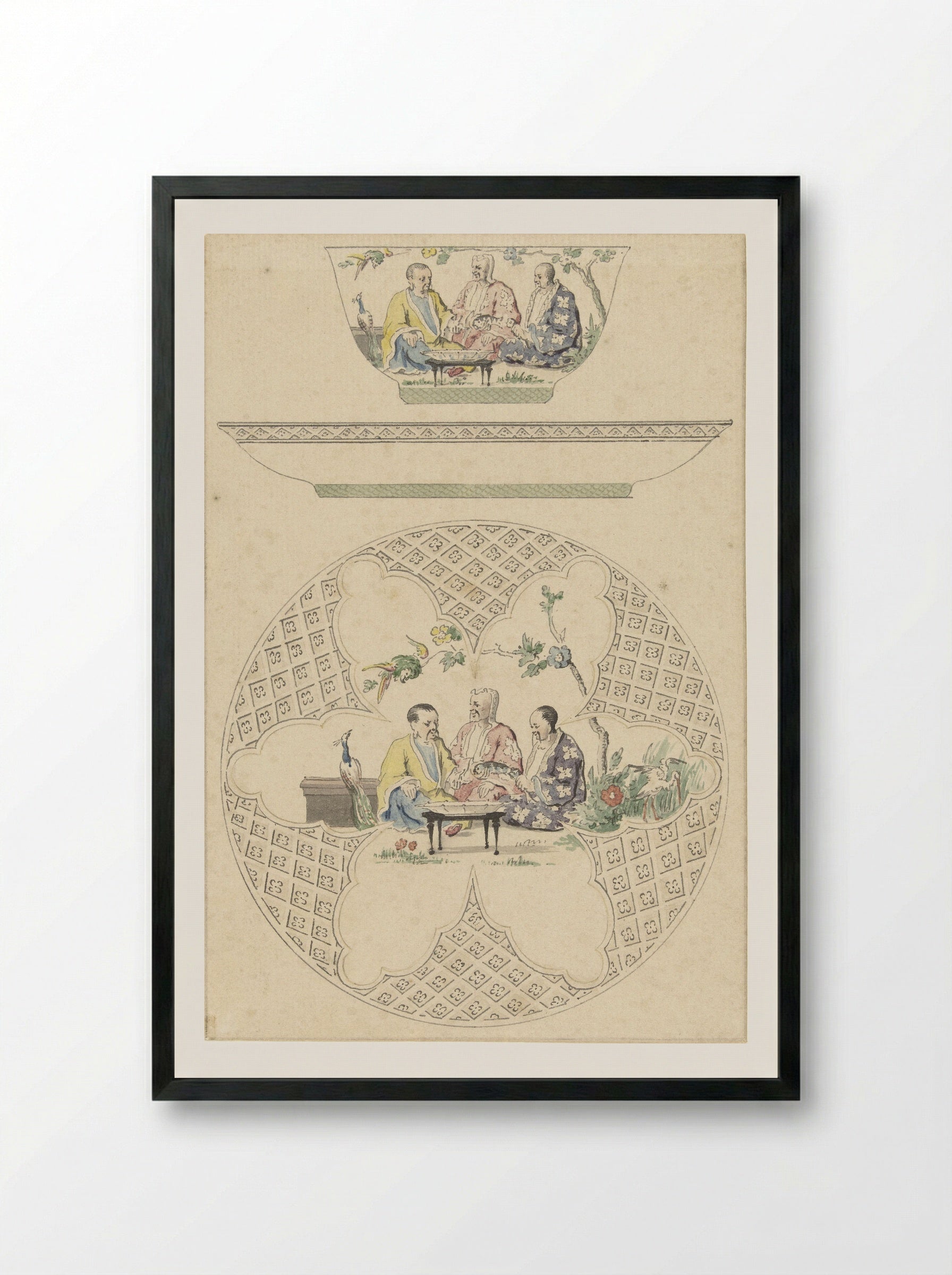 De doktersvisite aan de keizer - Cornelis Pronk - Framed Print Black