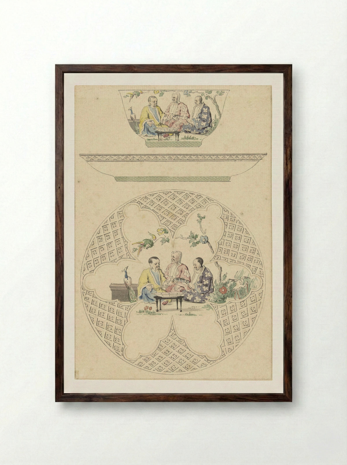 De doktersvisite aan de keizer - Cornelis Pronk - Framed Print Dark Wood