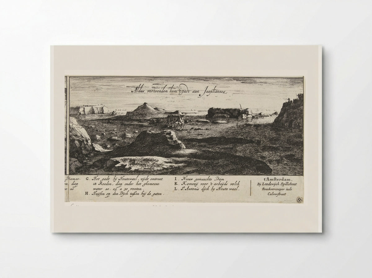 De doorgebroken Sint-Antoniesdijk bij Jaap Hannes - Roelant Roghman - Poster