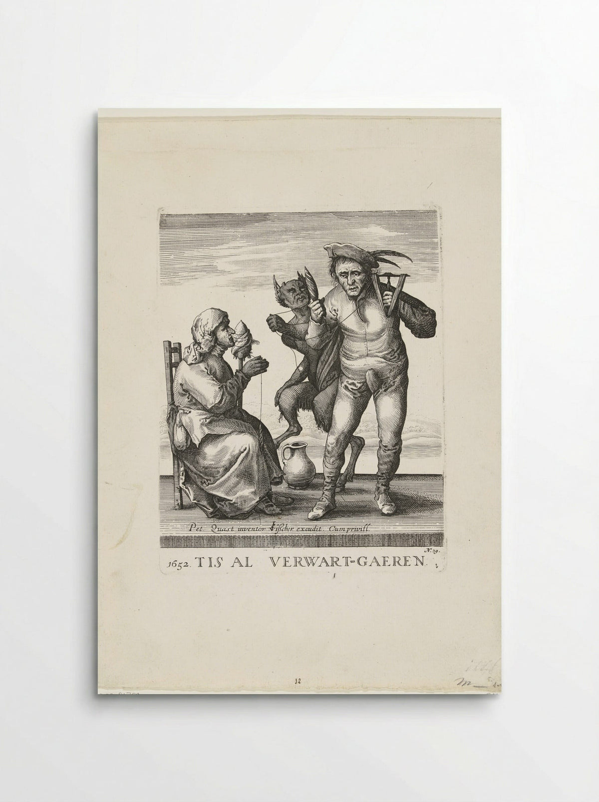 De duivel verwart het garen - Pieter Jansz. Quast - Poster