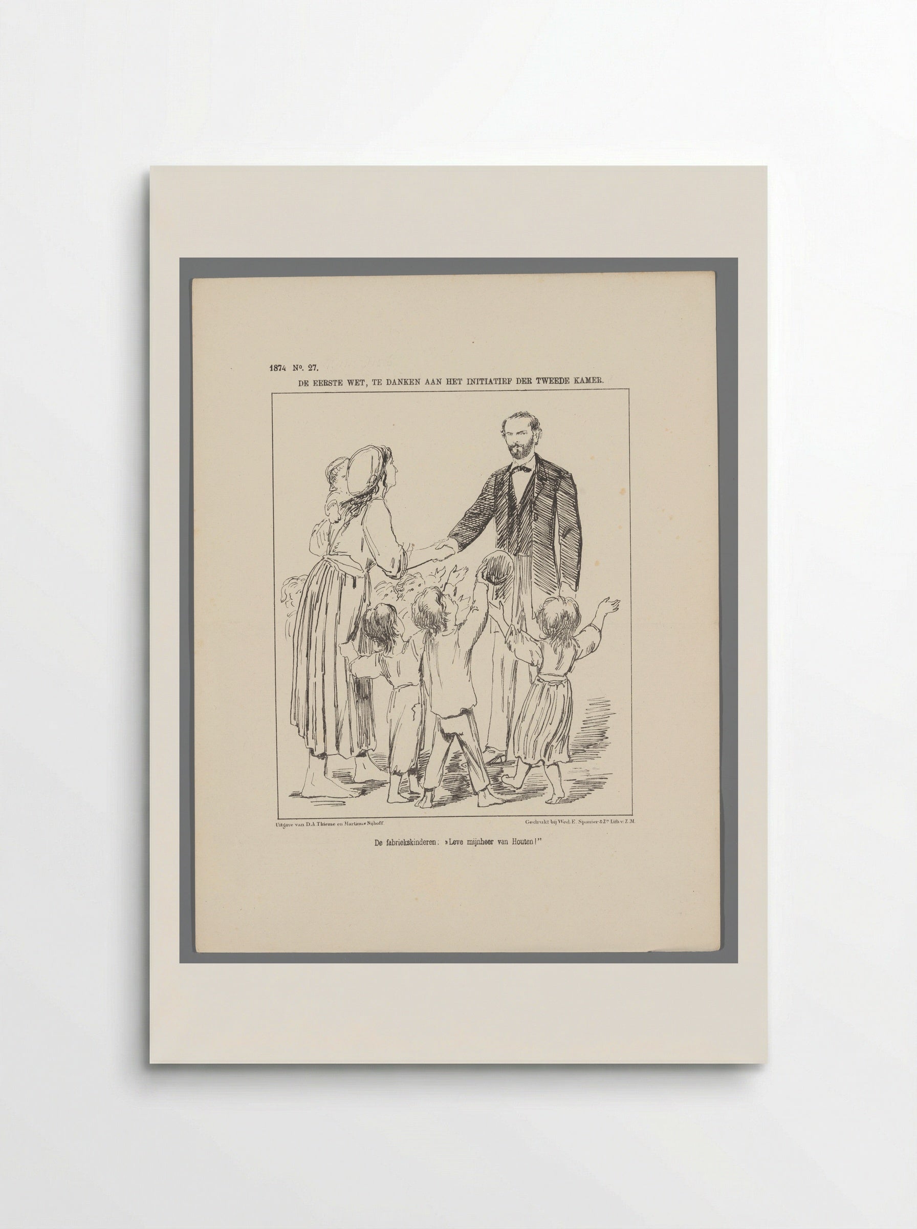 De fabriekskinderen: "Leve mijnheer van Houten" - Johan Michaël Schmidt Crans - Poster