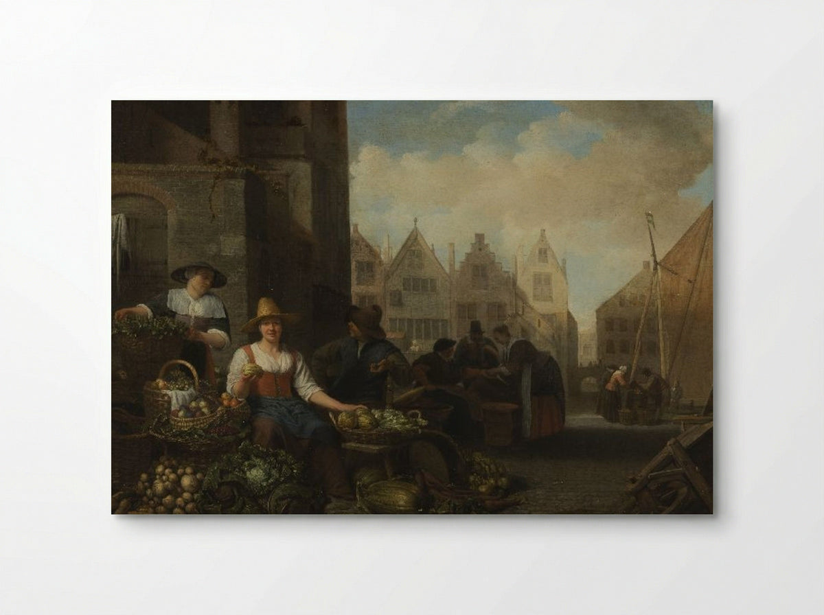 De groentemarkt - Hendrick Martensz Sorgh - Poster