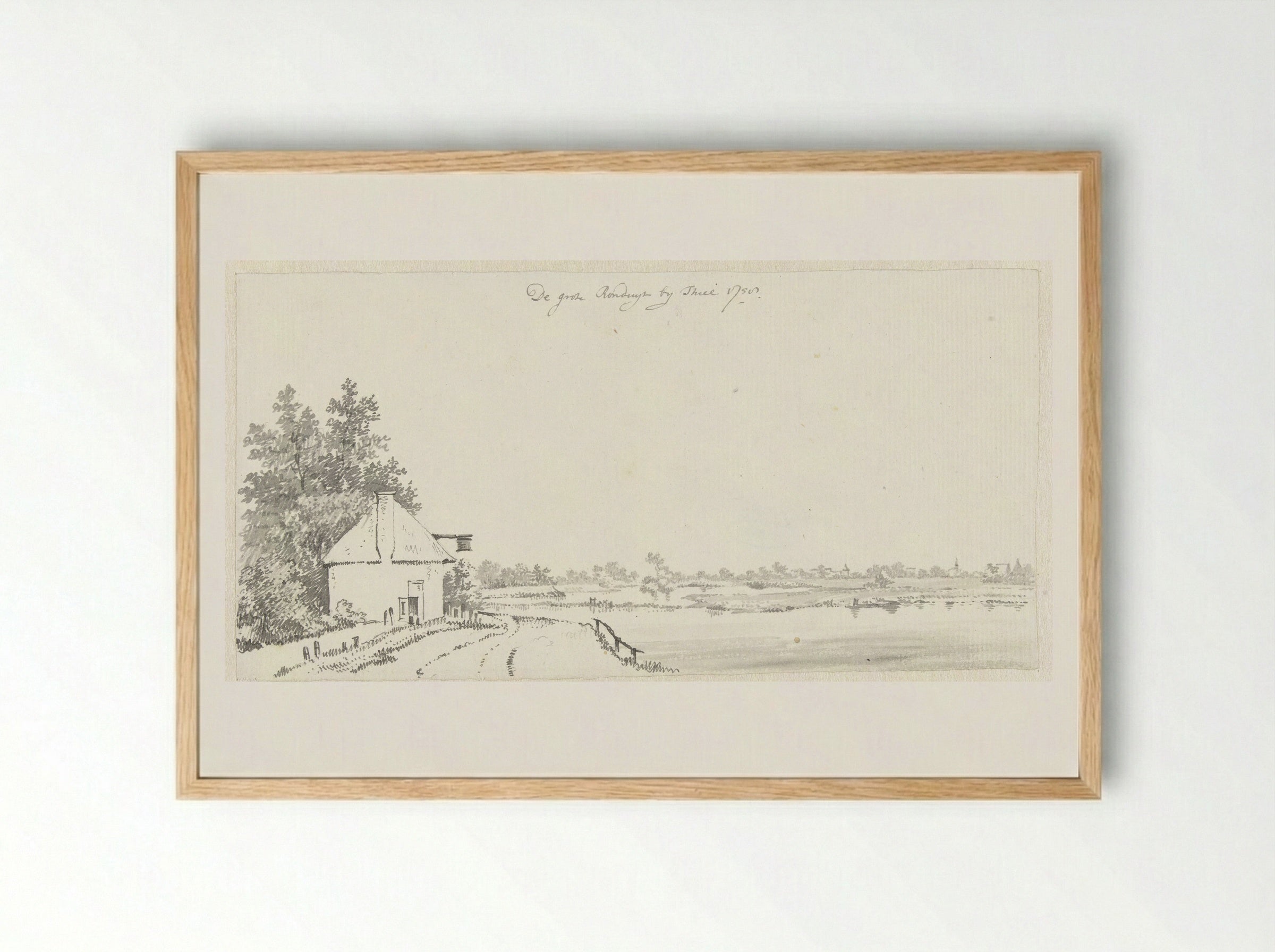 De grote Ronduyt bij Tiel - Jan de Beijer - Framed Print Wood