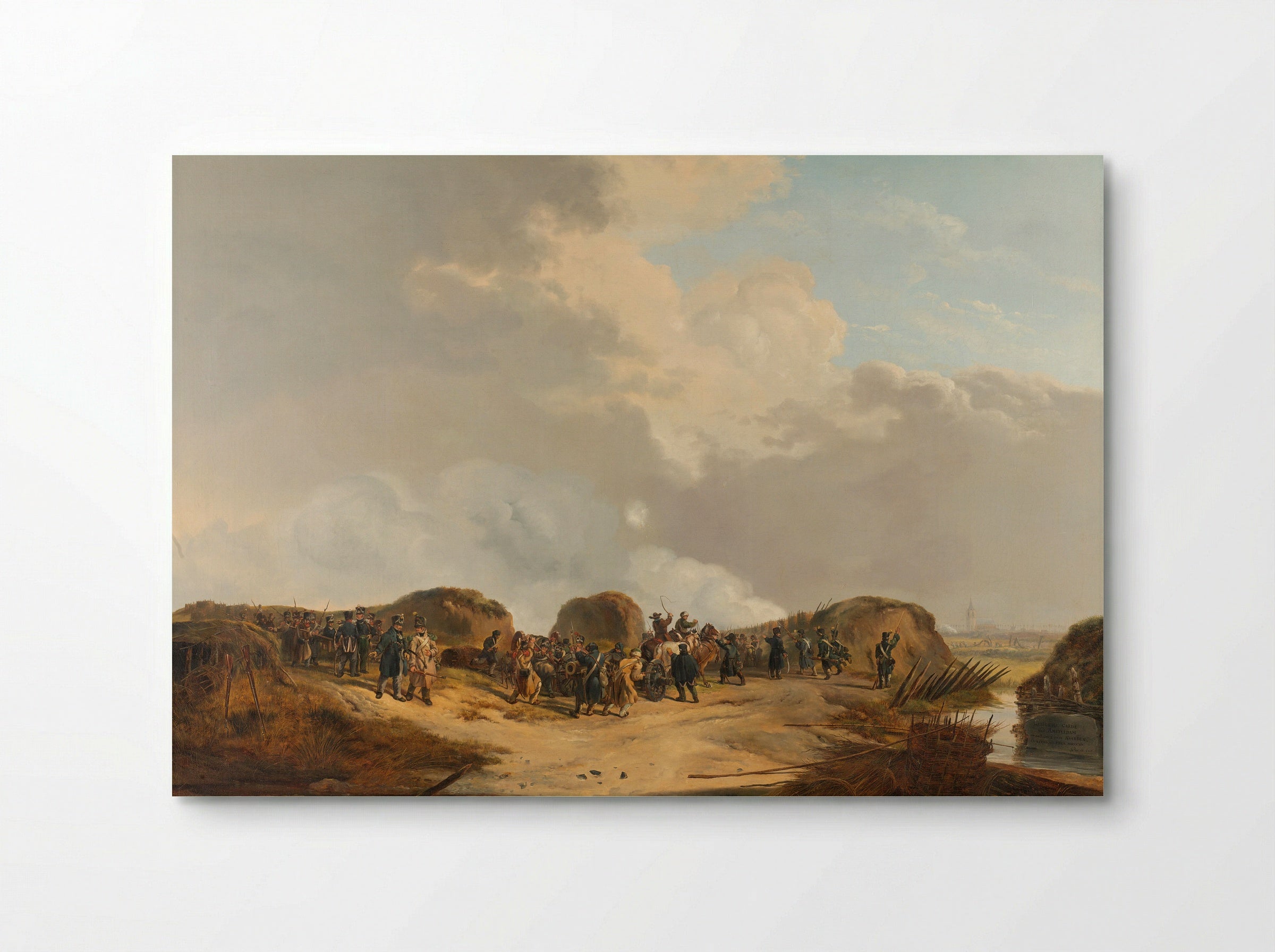 De halve maan voor Naarden bij het beleg, april 1814 - Pieter Gerardus van Os - Poster