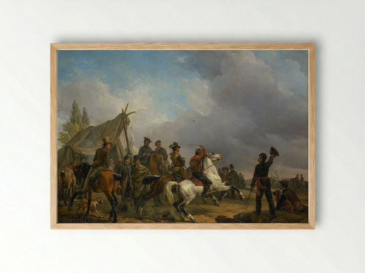 De harddraverij - Joseph Moerenhout - Framed Print Wood