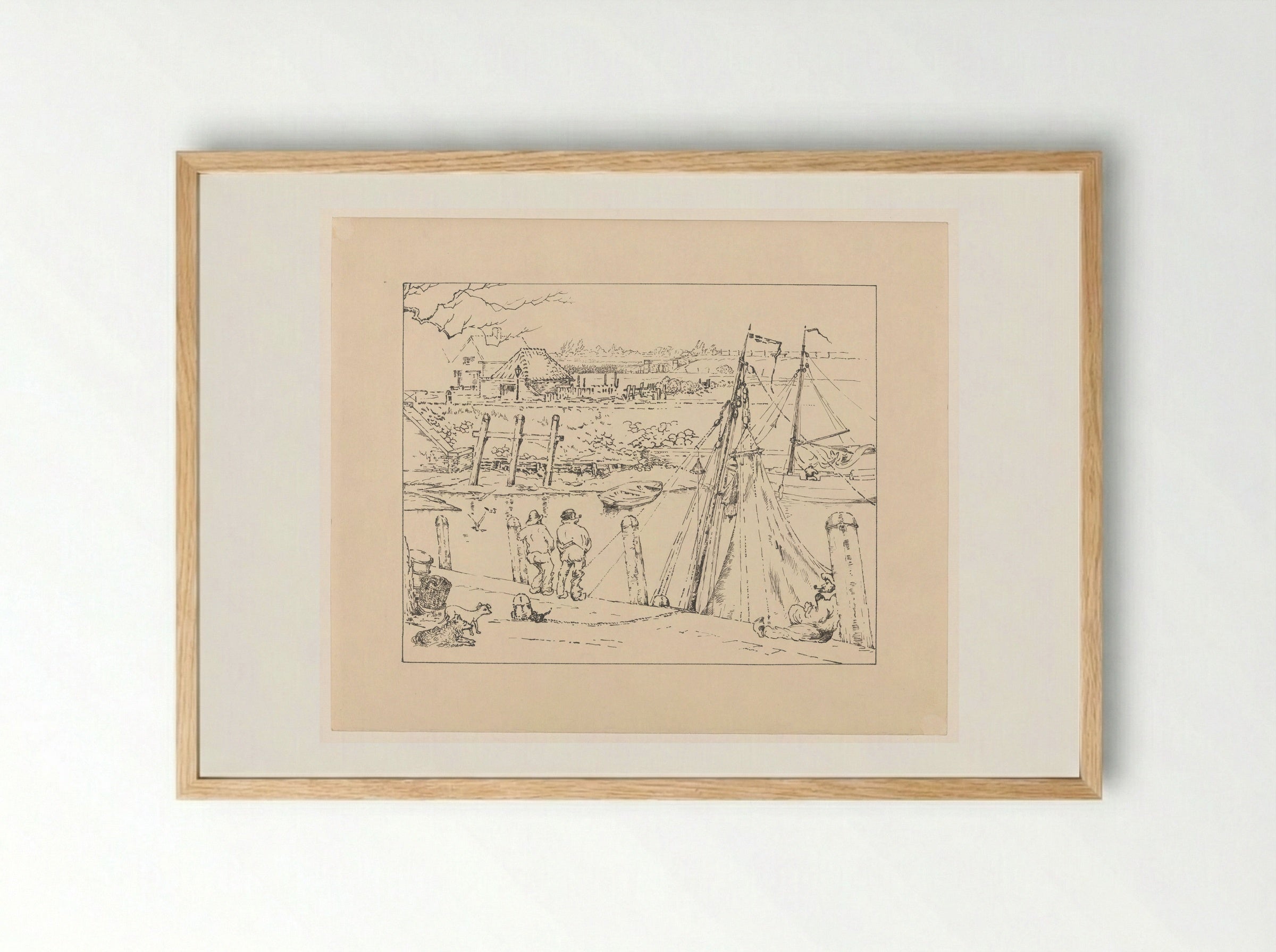 De haven te Veere - Johannes Frederik Engelbert ten Klooster - Framed Print Wood