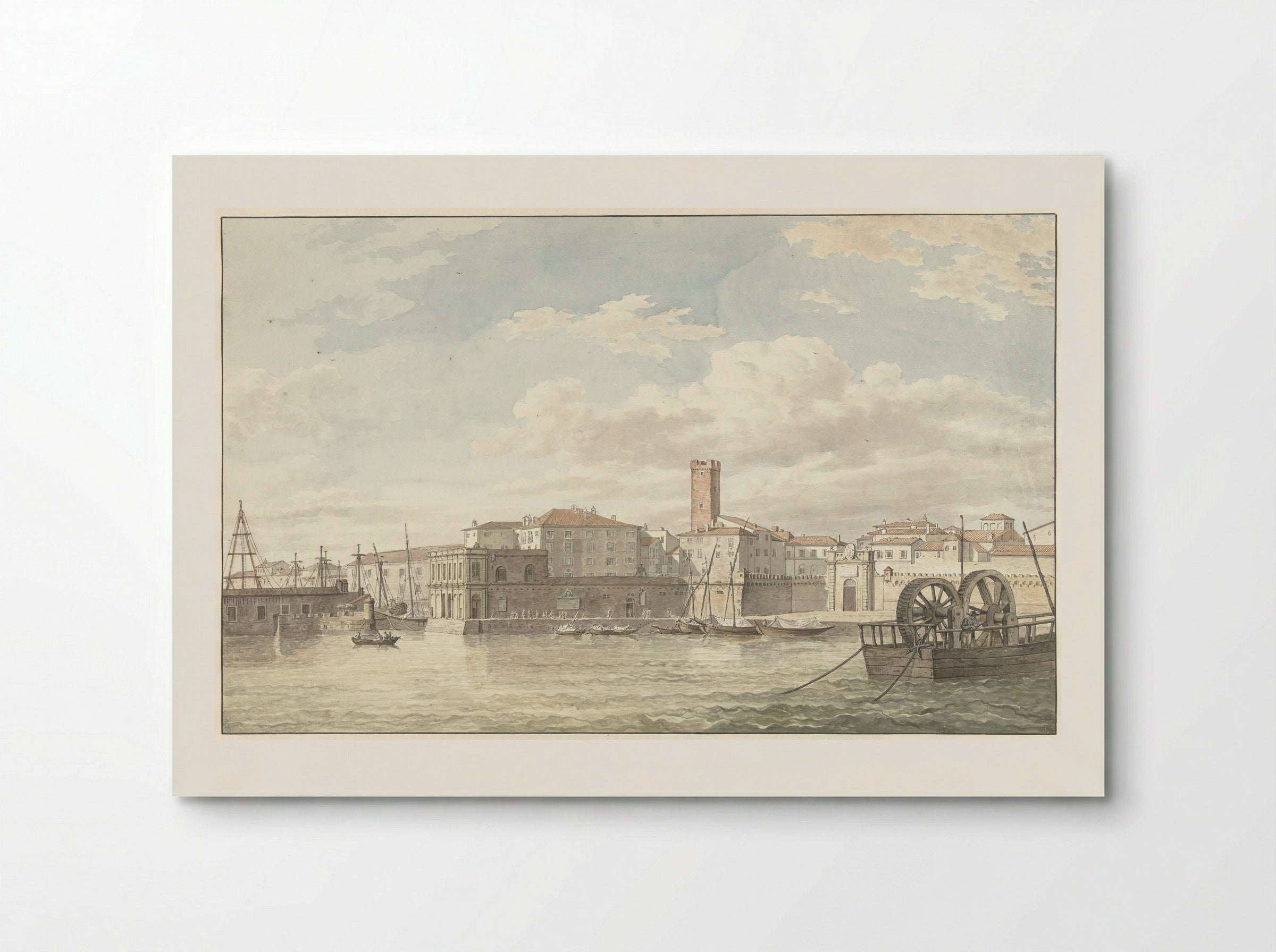 De haven van Civitavecchia - Jean Grandjean - Poster