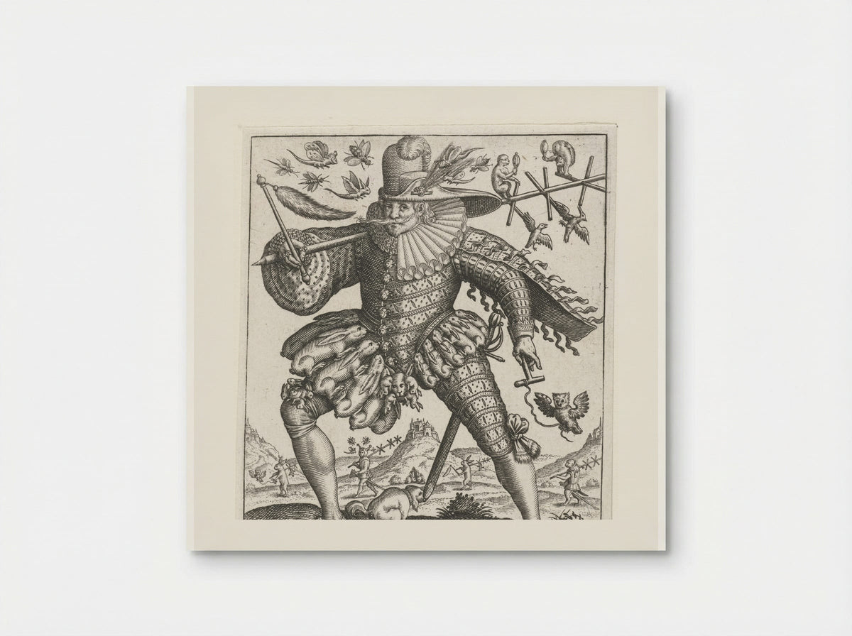 De hazenjager (The Hare Hunter) - Johann Theodor de Bry - Poster