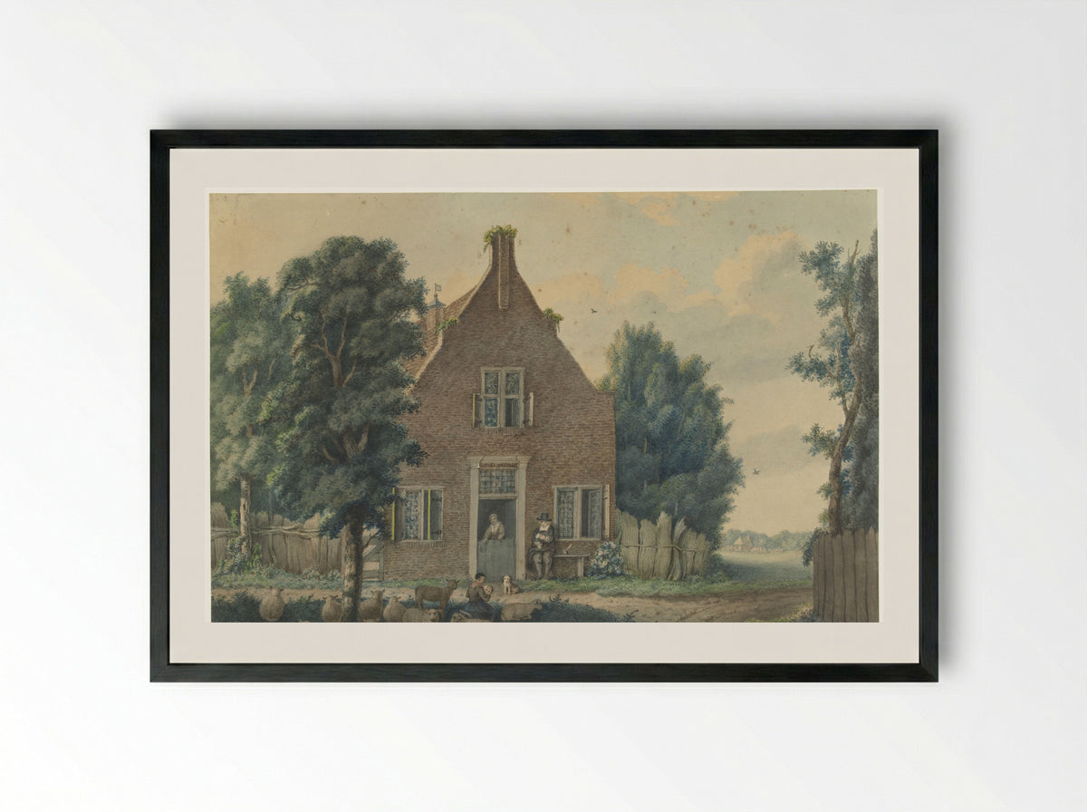 De herberg Holland op 't Smalst - Cornelis Apostool - Framed Print Black