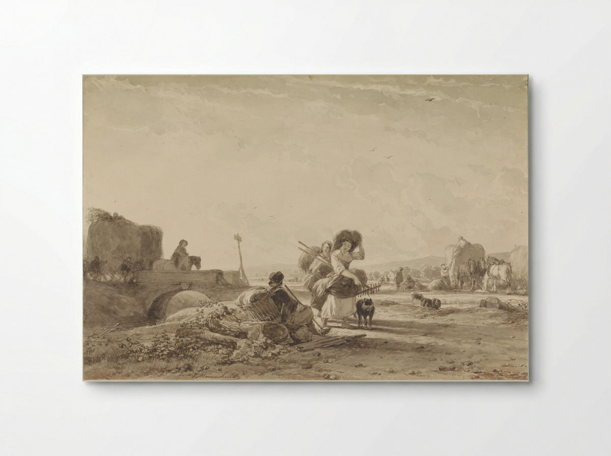 De hooioogst (The Hay Harvest) - Joseph Moerenhout - Poster