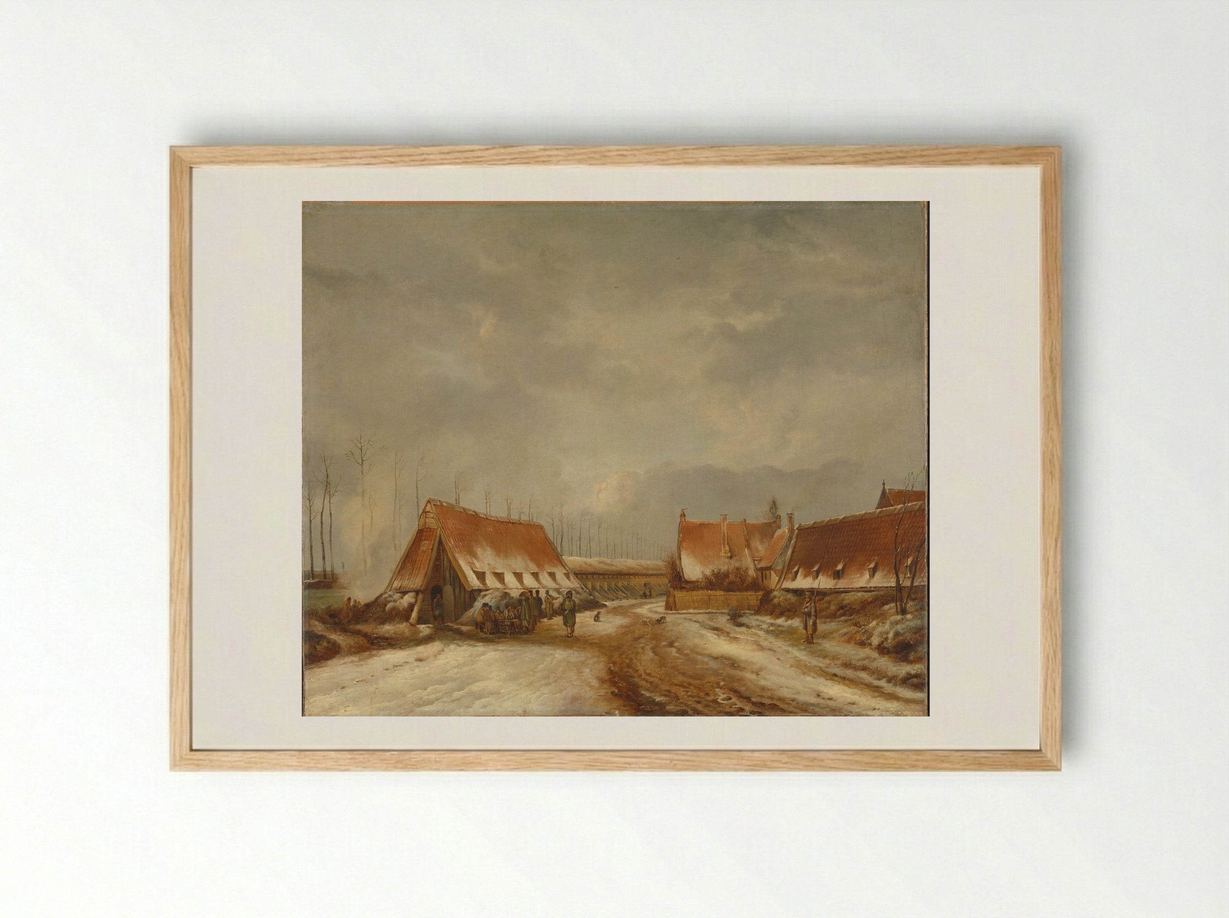 De kazematten voor Naarden, 1814 - Pieter Gerardus van Os - Framed Print Wood