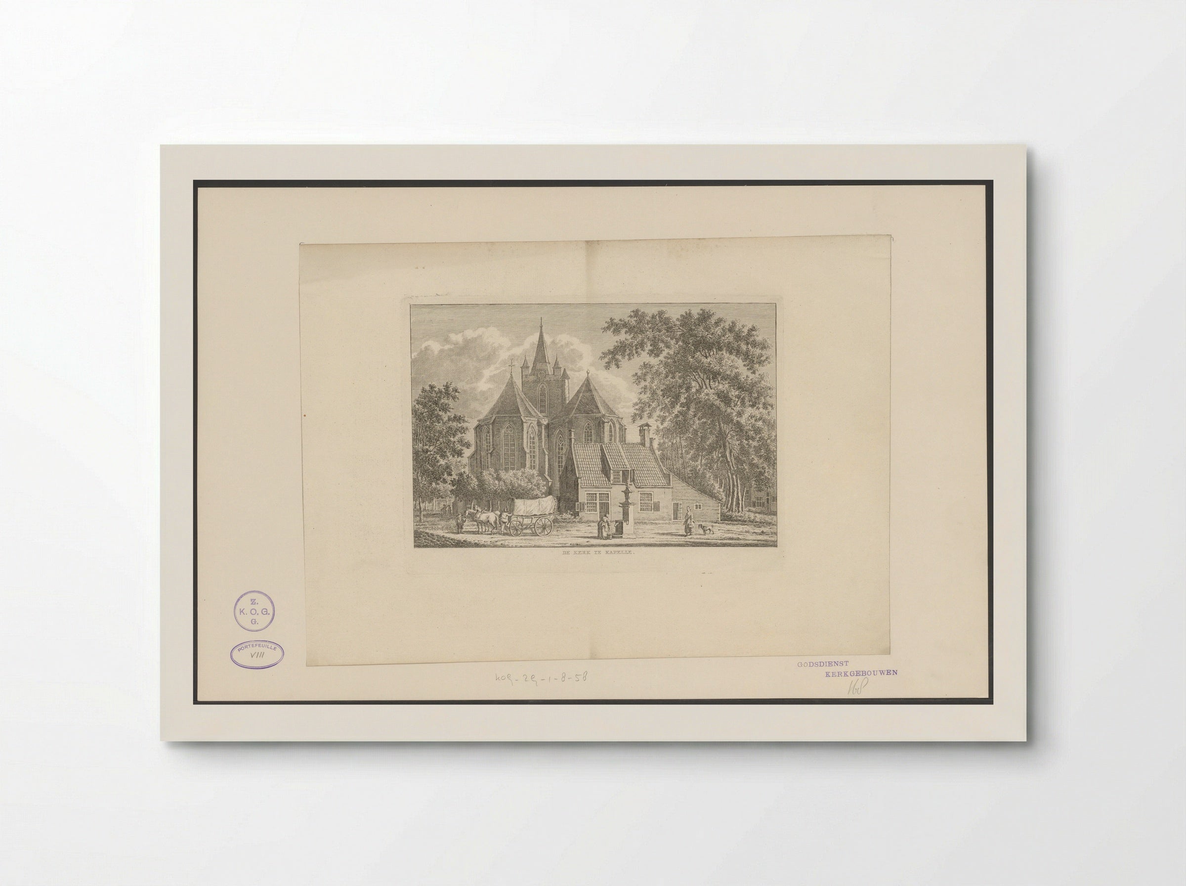 De kerk te Kapelle - Carel Frederik Bendorp (I) - Poster