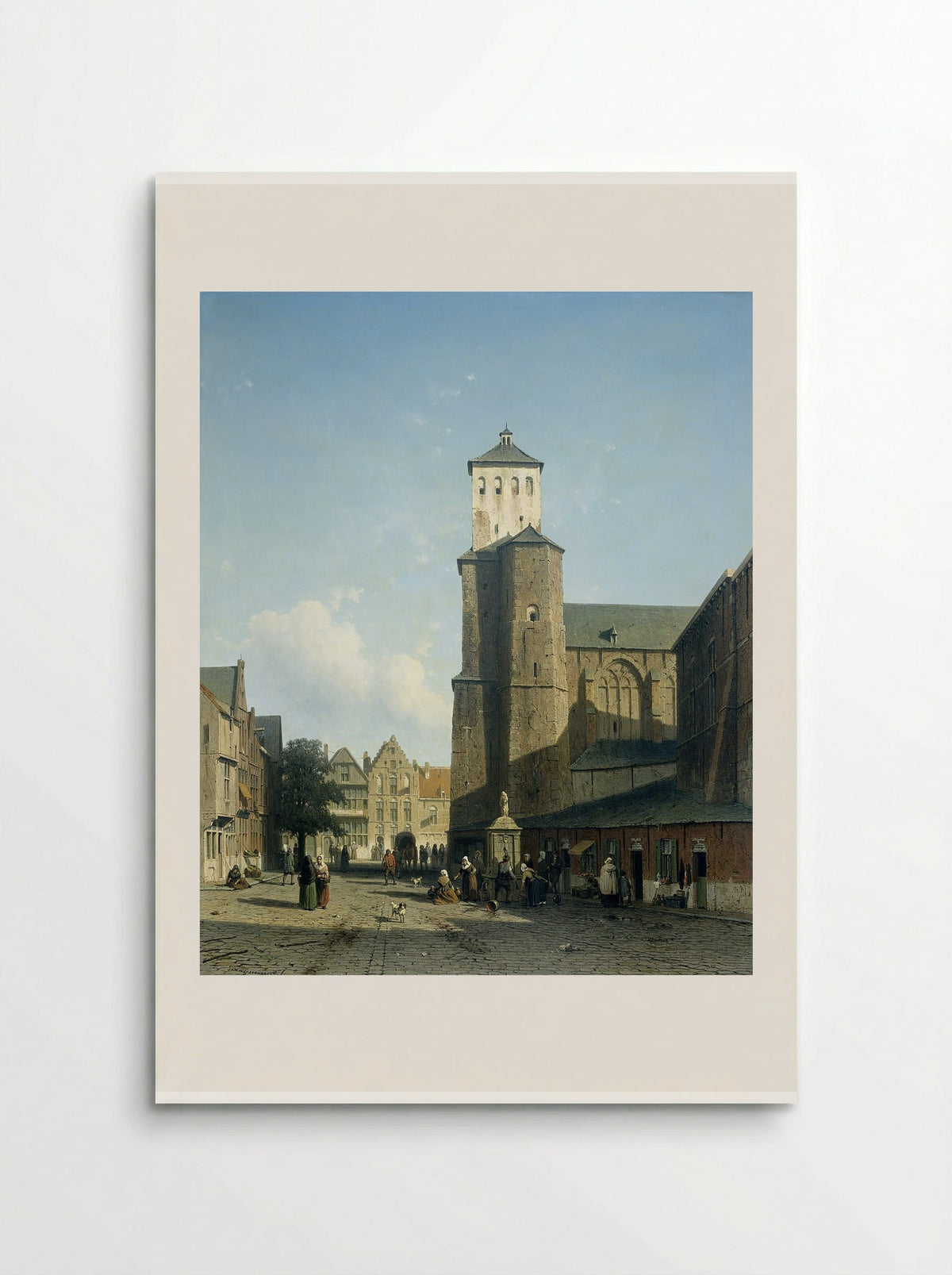 De kerk van St Denis te Luik - Jan Weissenbruch - Poster