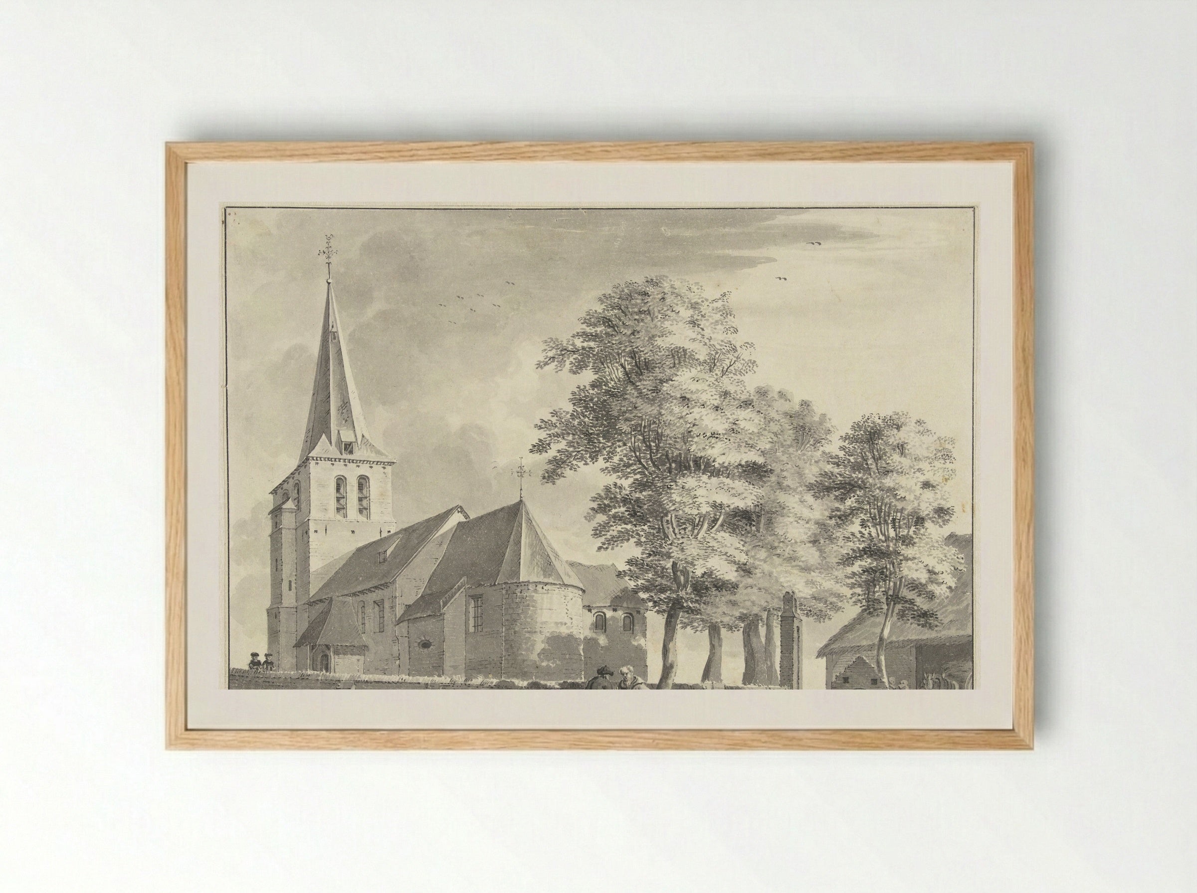 De kerk van Steinkirchen - Jan de Beijer - Framed Print Wood