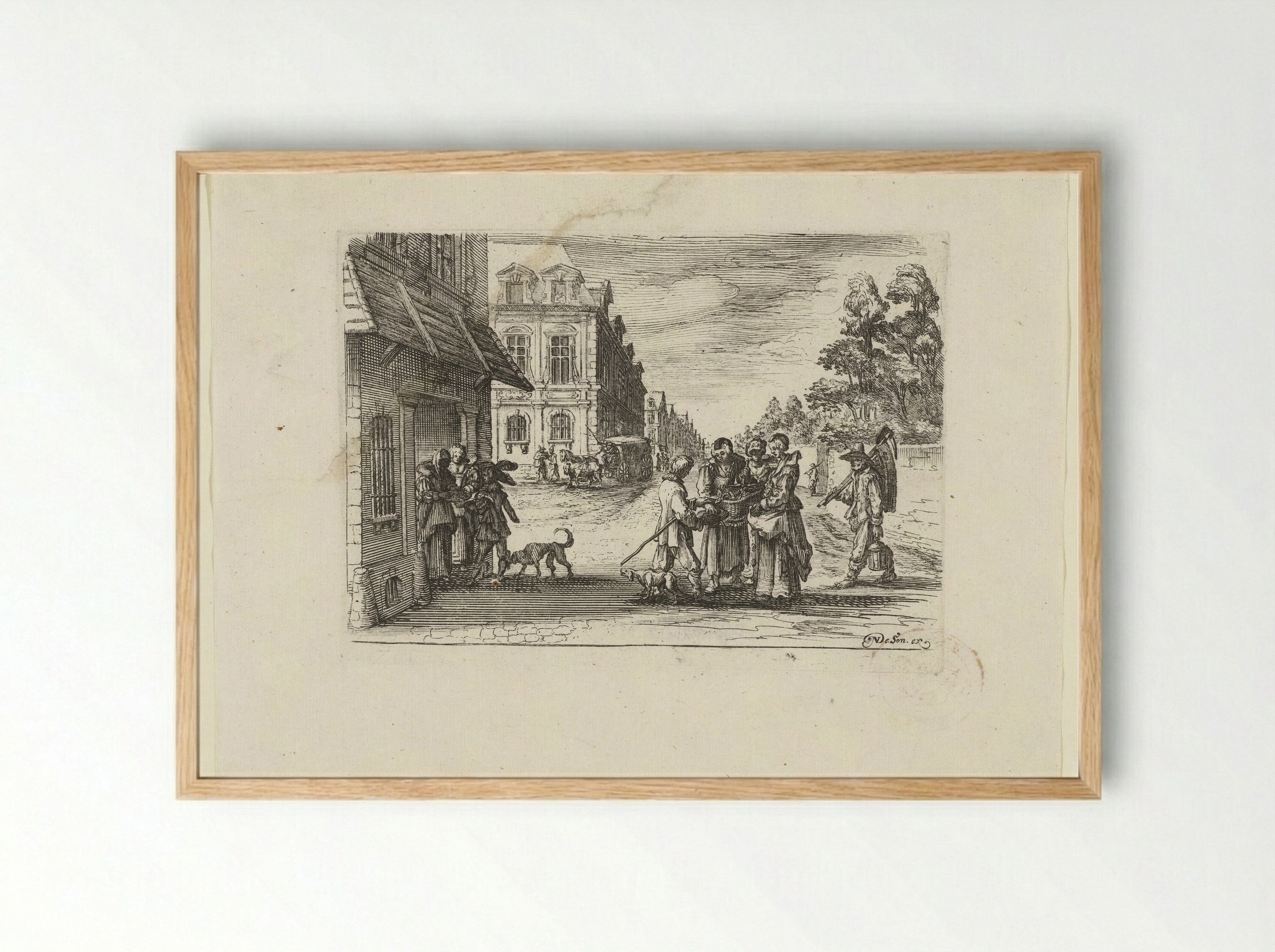 De kersenverkoopster (The Cherry Seller) - Nicolas de Son - Framed Print Wood