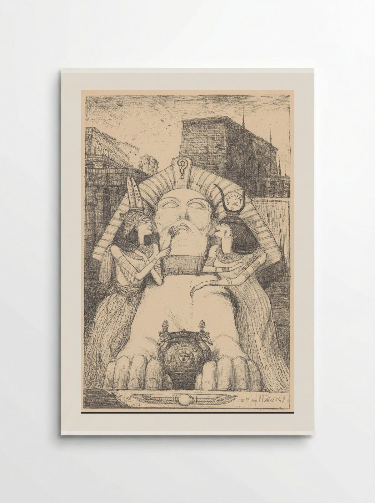 De kiesrecht-sfinx en de verleidsters - Marius Bauer - Poster
