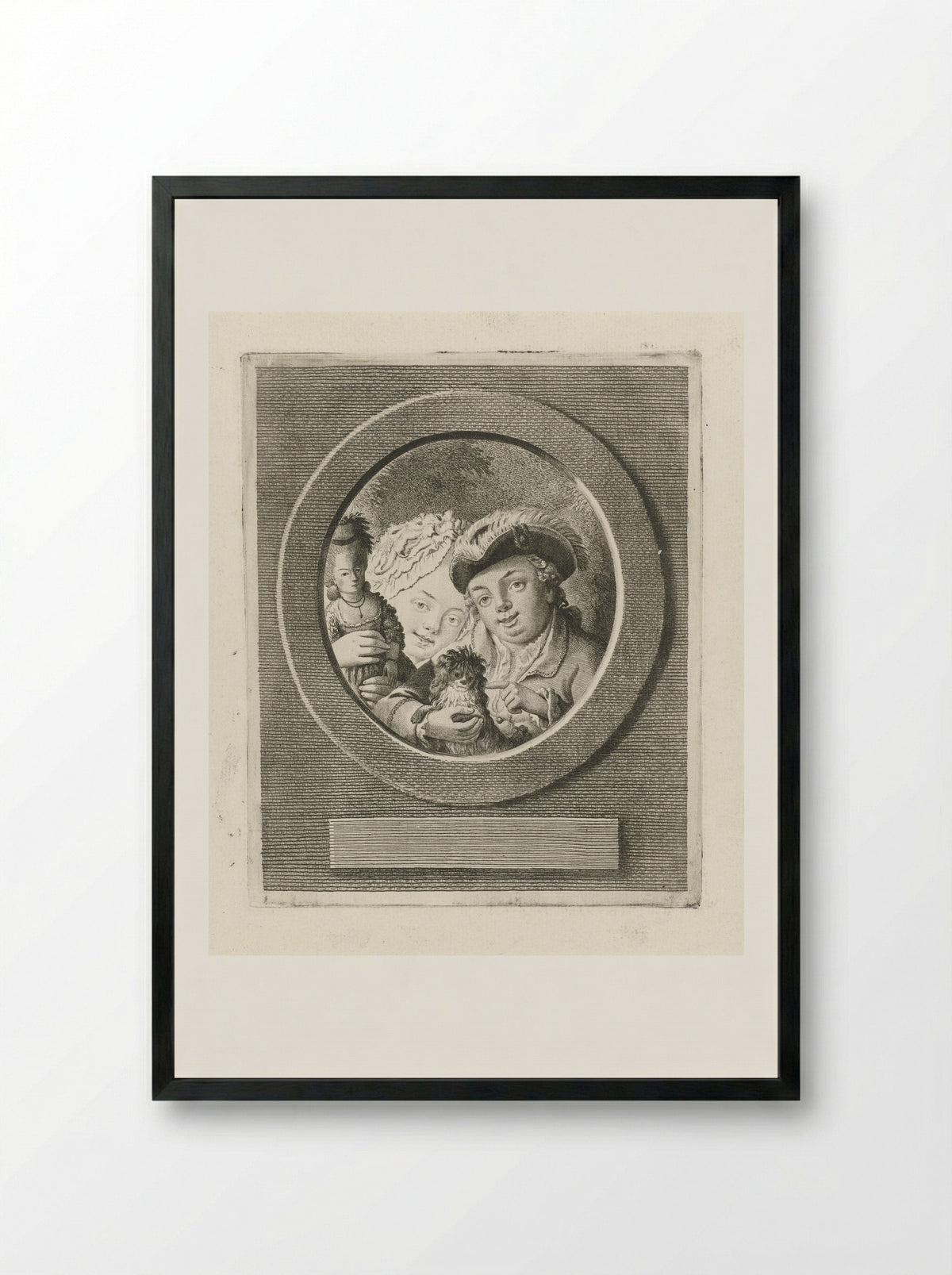 De kinderen van meneer Neccair - Theodorus de Roode - Framed Print Black