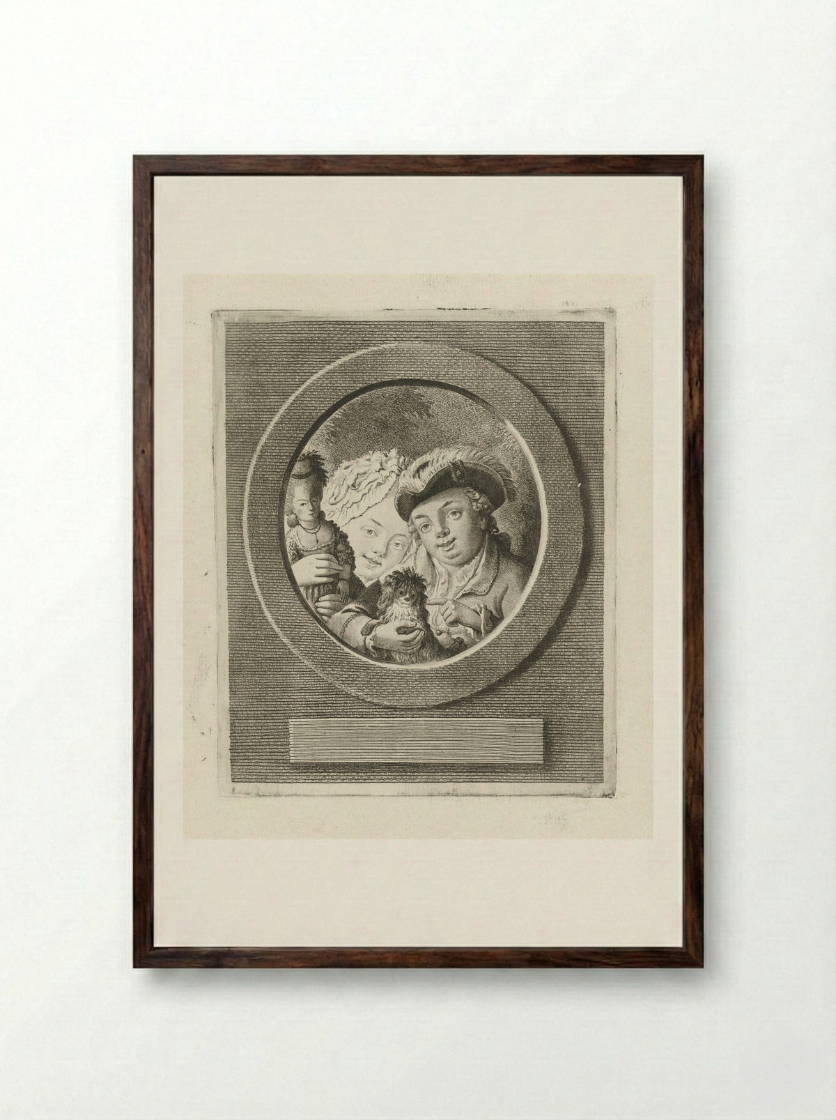 De kinderen van meneer Neccair - Theodorus de Roode - Framed Print Dark Wood