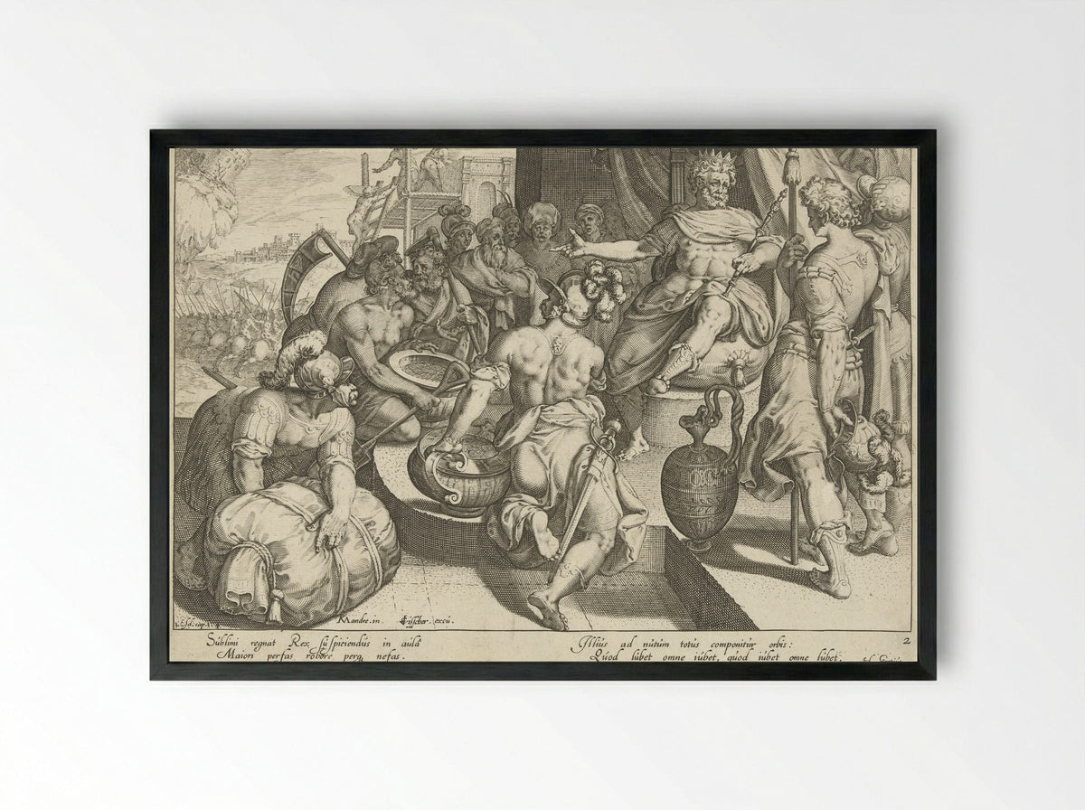 De koning als sterkste in de wereld - Zacharias Dolendo - Framed Print Black