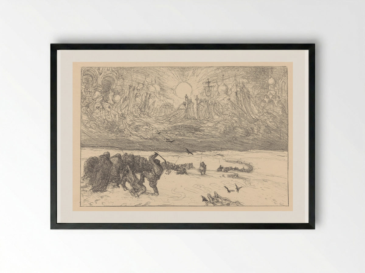 De kroning van den czar - Marius Bauer - Framed Print Black